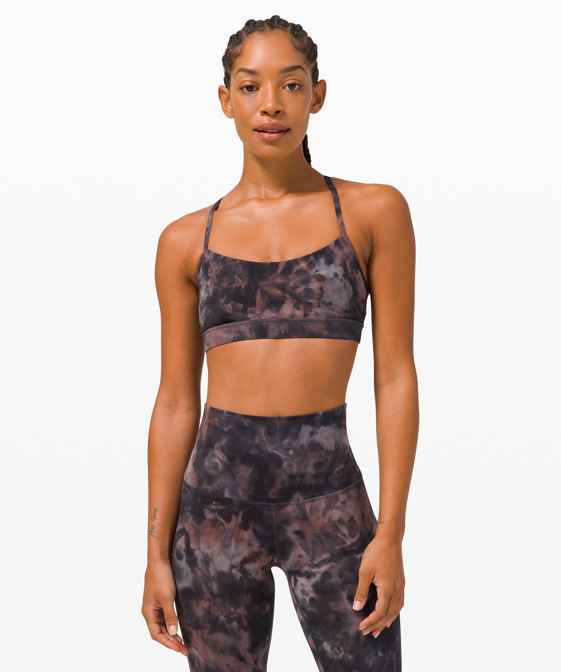 Lululemon Flow Y Bra Nulu *light Support, B/c Cup In Multi