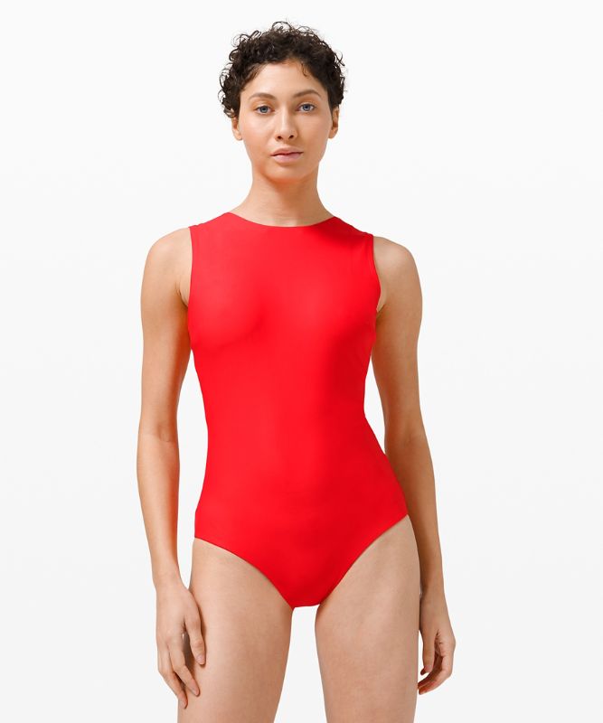 Waterside High-Neck One-Piece Swimsuit *Medium Bum Coverage Online Only