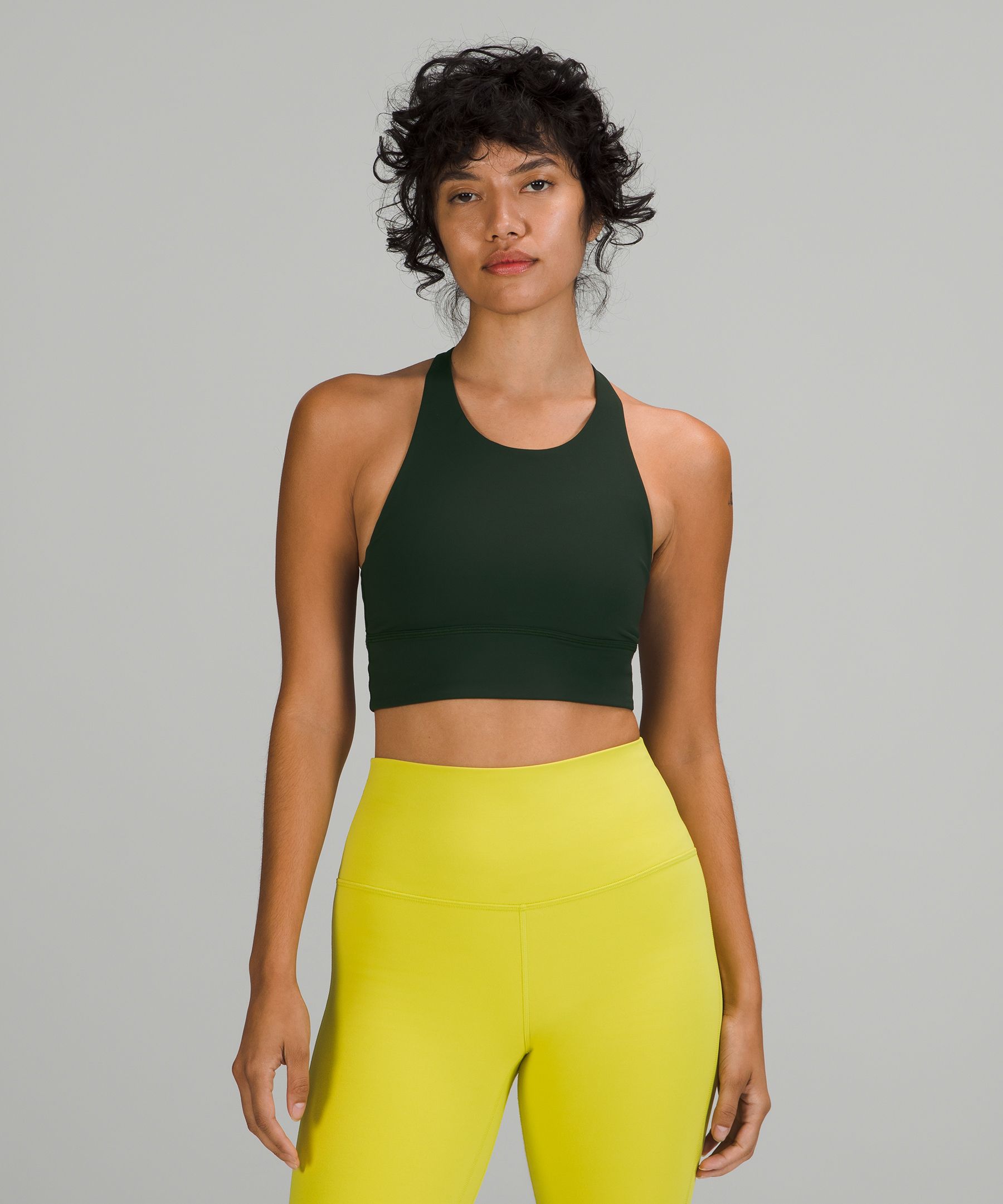 LULULEMON FREE TO BE BRA YELLOW GYM