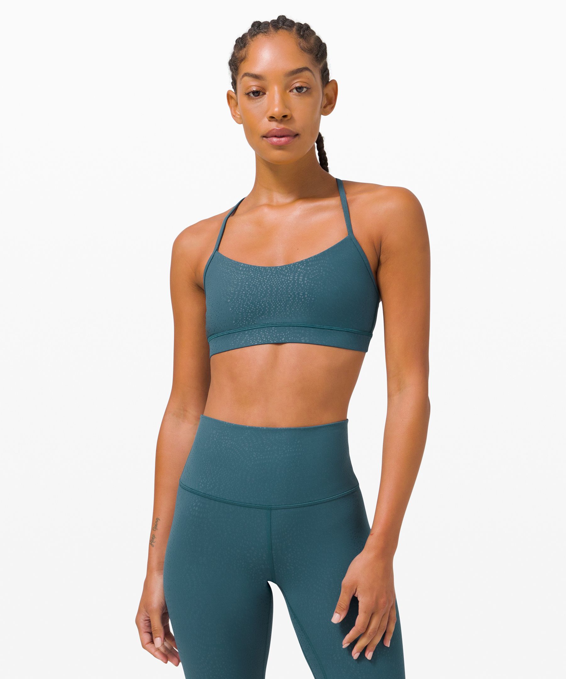 Lululemon Flow Y Bra Nulu *Light Support, A–C Cups - Blue Linen