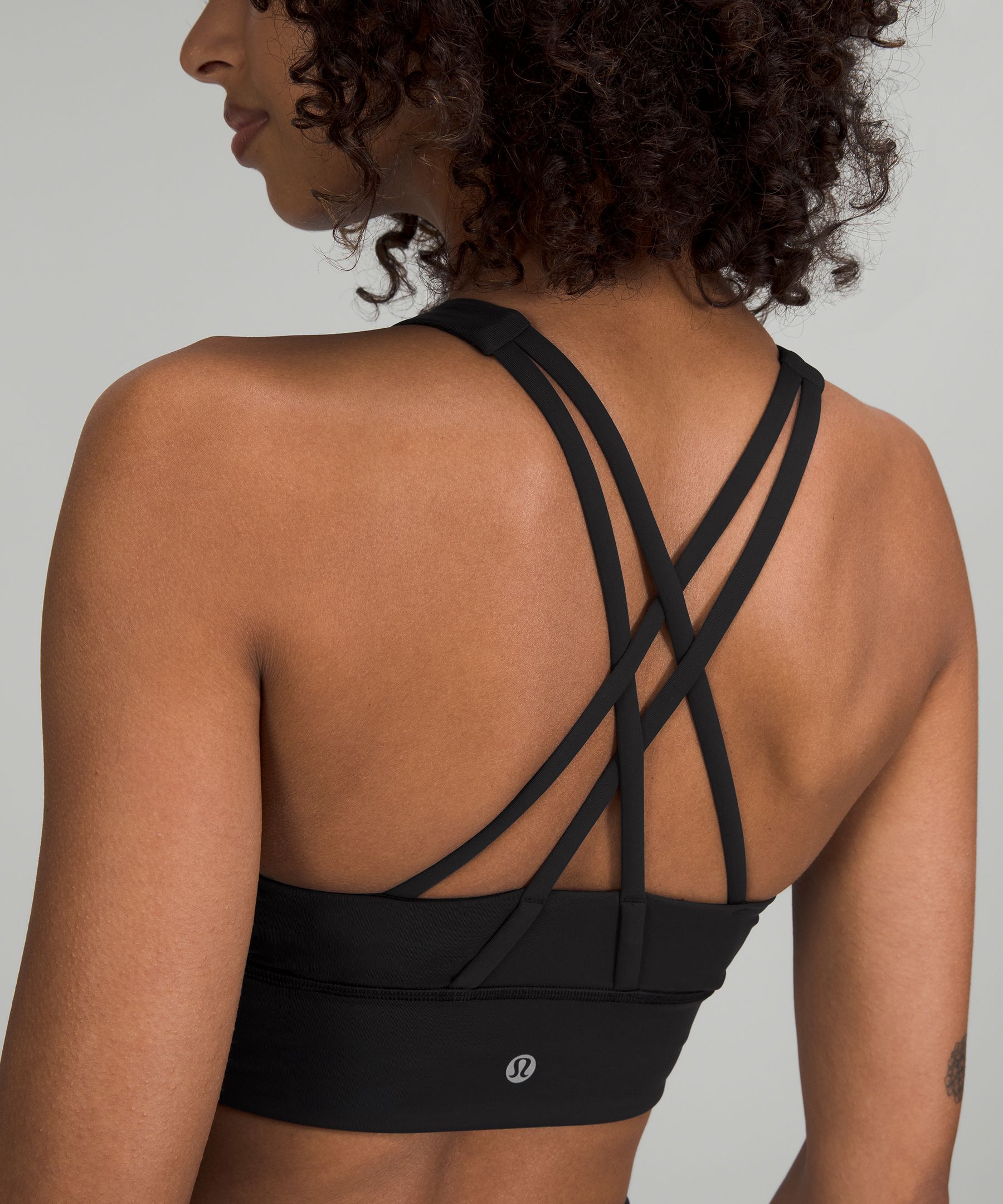 Black Energy high-neck medium-impact sports bra, lululemon