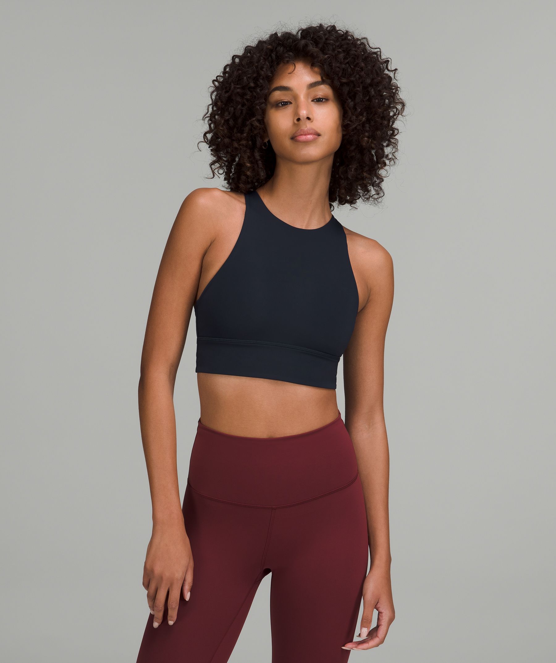 Lululemon Energy High-neck Longline Tough Bra Medium Support, B-d Cups In  True Navy | ModeSens