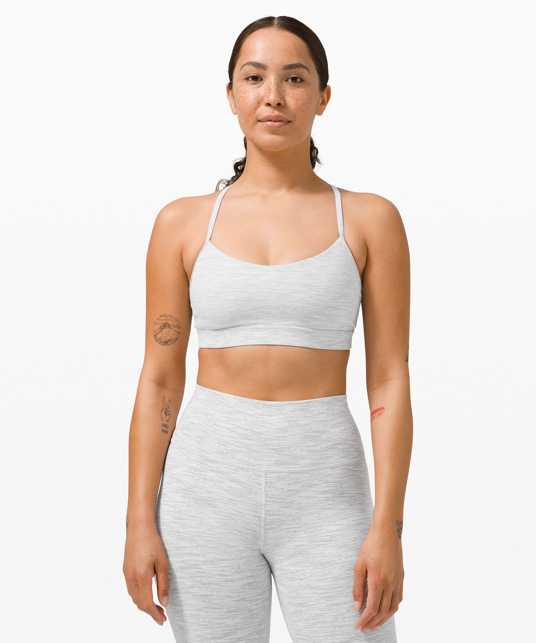 Lululemon Flow Y Nulu Bra Light Support, A-c Cups In Wee Are From Space Nimbus Battleship