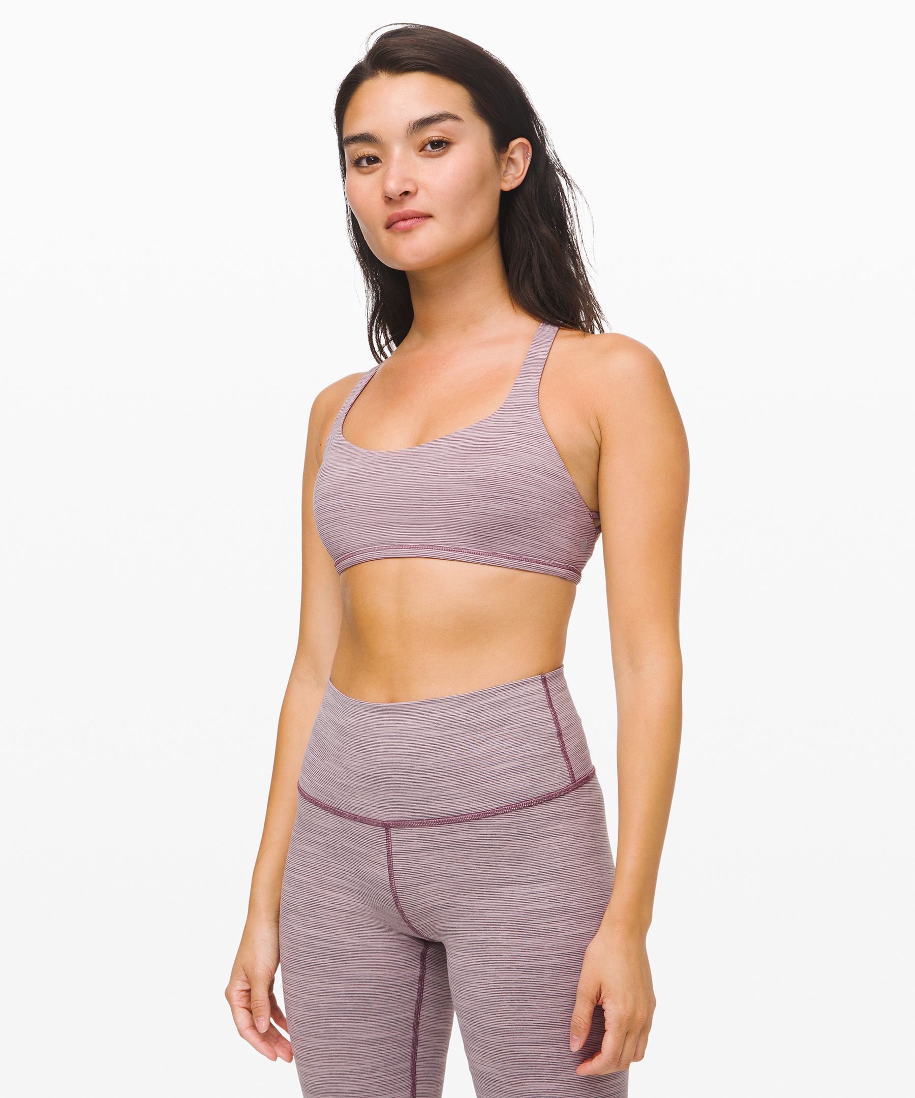 Lululemon Free To Be Bra (wild) In Wee Are From Space Frosted Mulberry