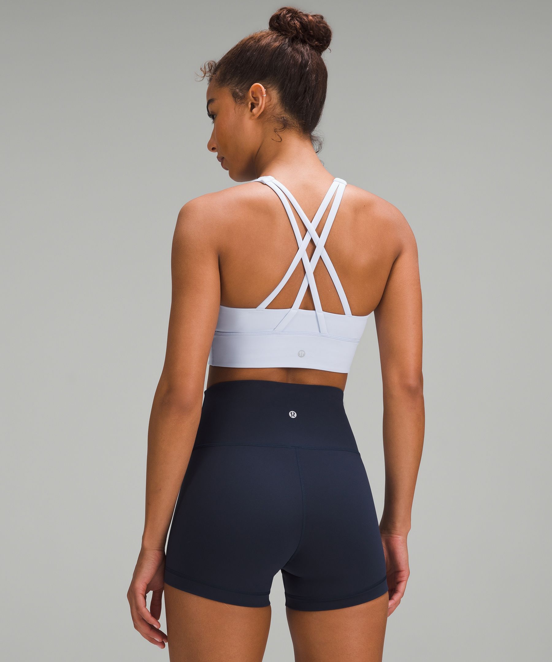 Lululemon Energy High-neck Longline Bra Medium Support, B-d Cups In White