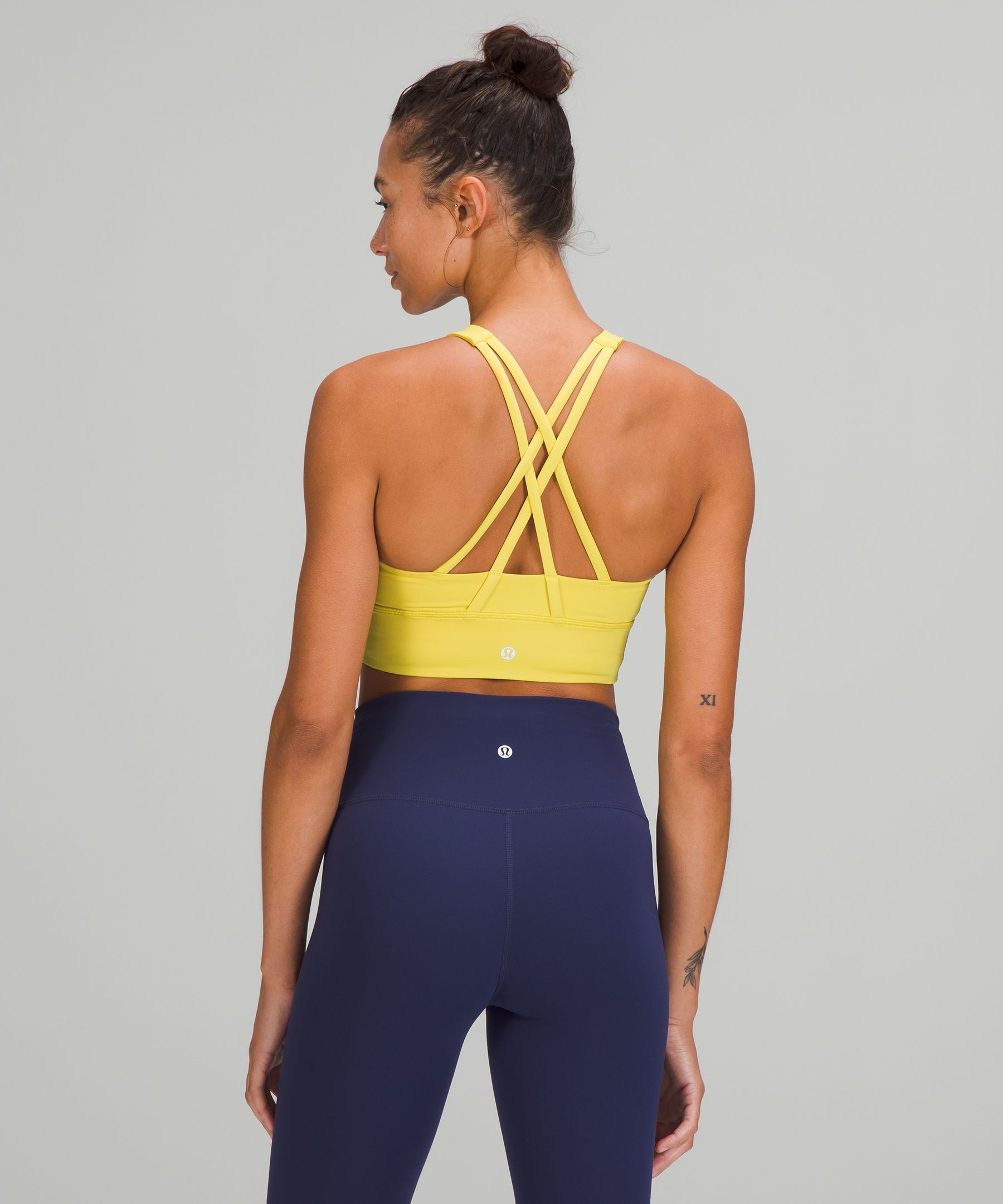 Lululemon Energy Bra High Neck Long Line Zip Special Edition *Medium  Support, B–D Cup - White - lulu fanatics