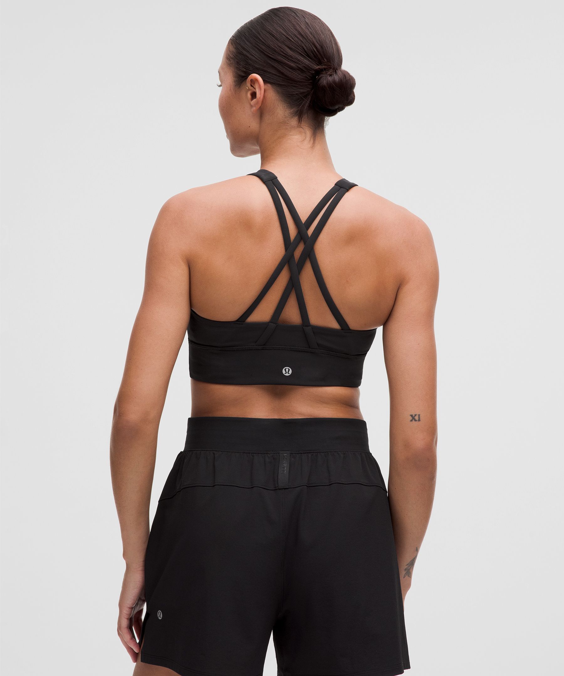 Lululemon Lab Collection Divert Bra Size 10 Black White NEW Women Sports  Bra Top