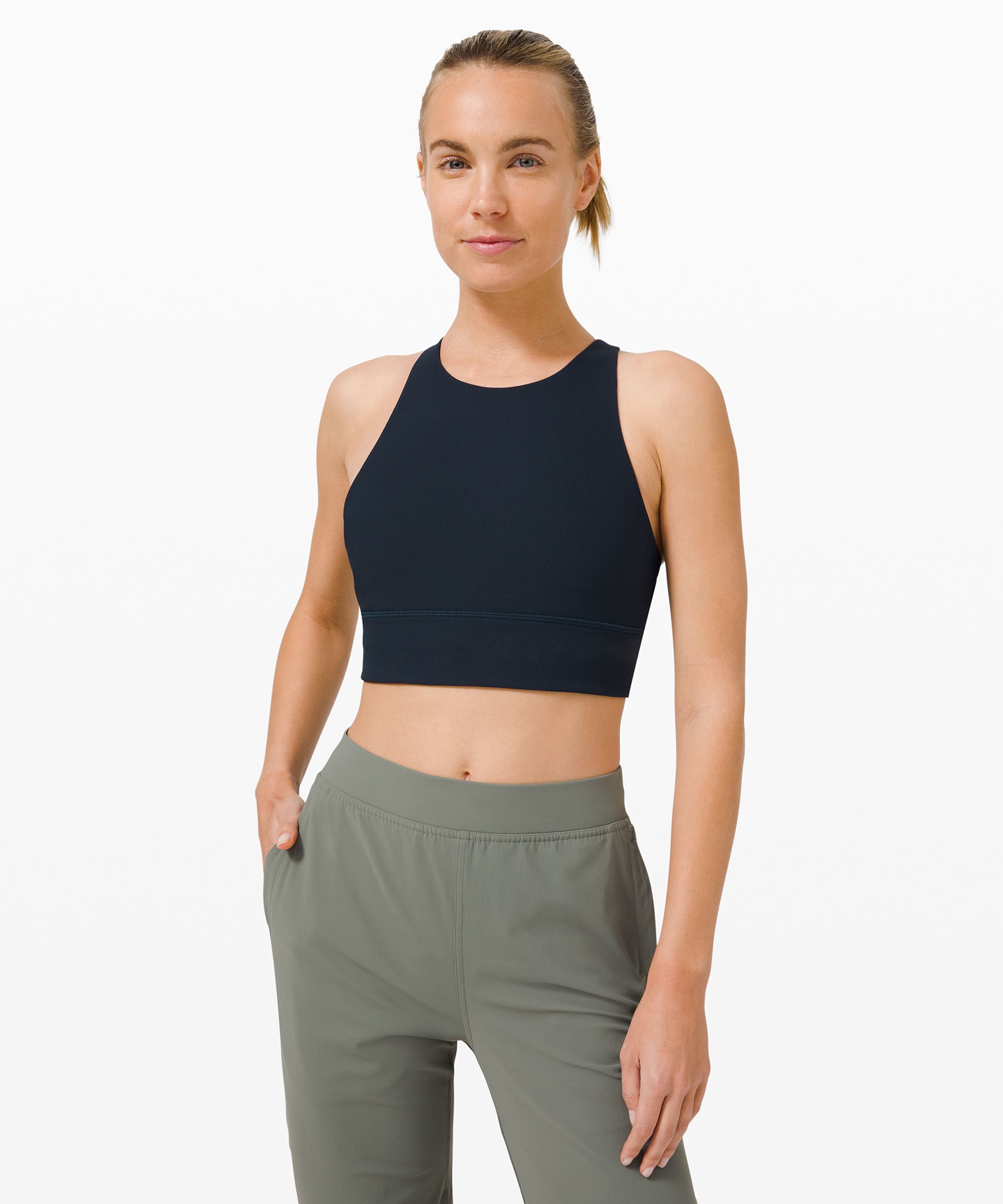 Lululemon Energy Bra High Neck Long Line *medium Support, B–d Cups