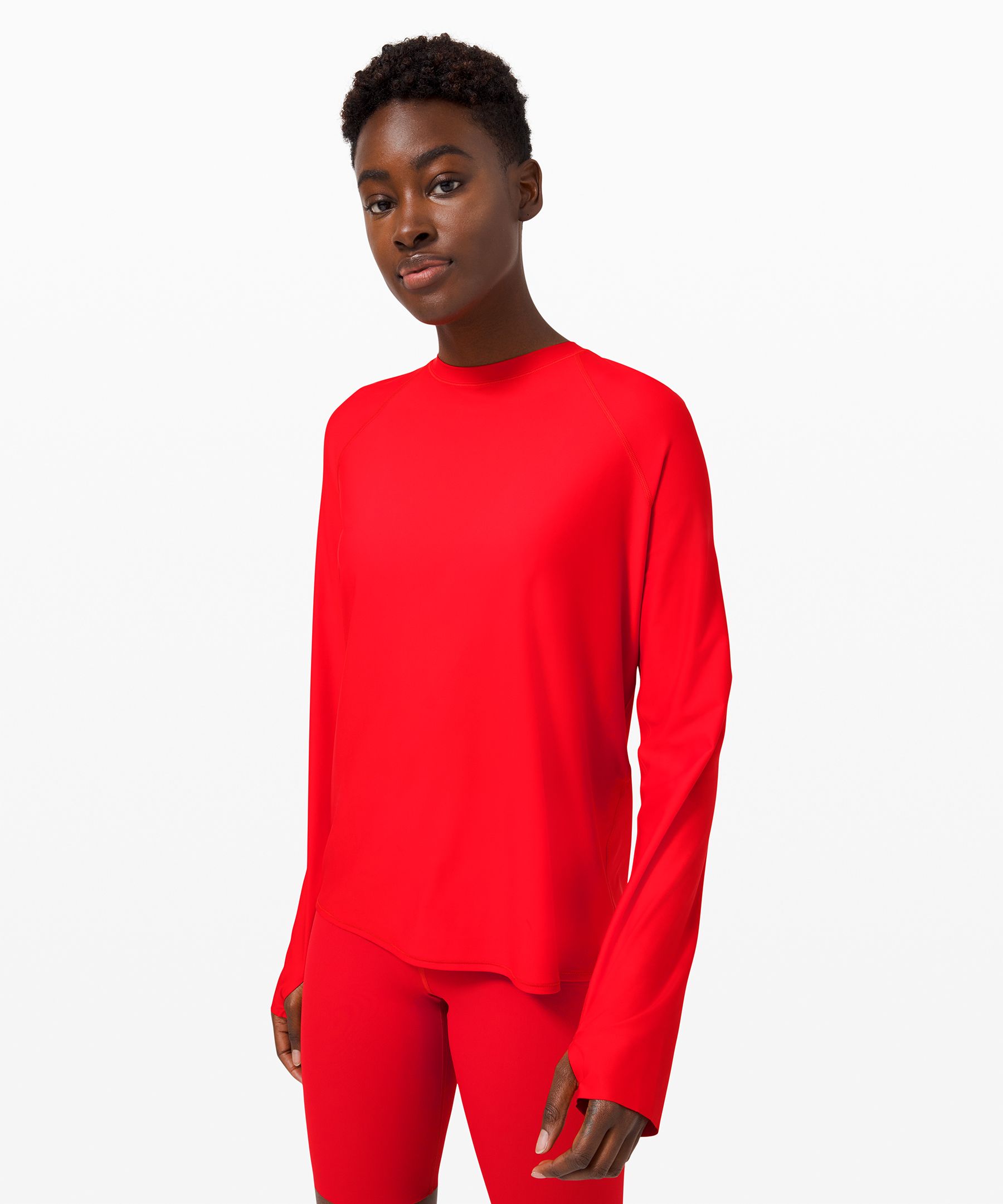 Lululemon Waterside Relaxed Uv Protection Long Sleeve In True Red