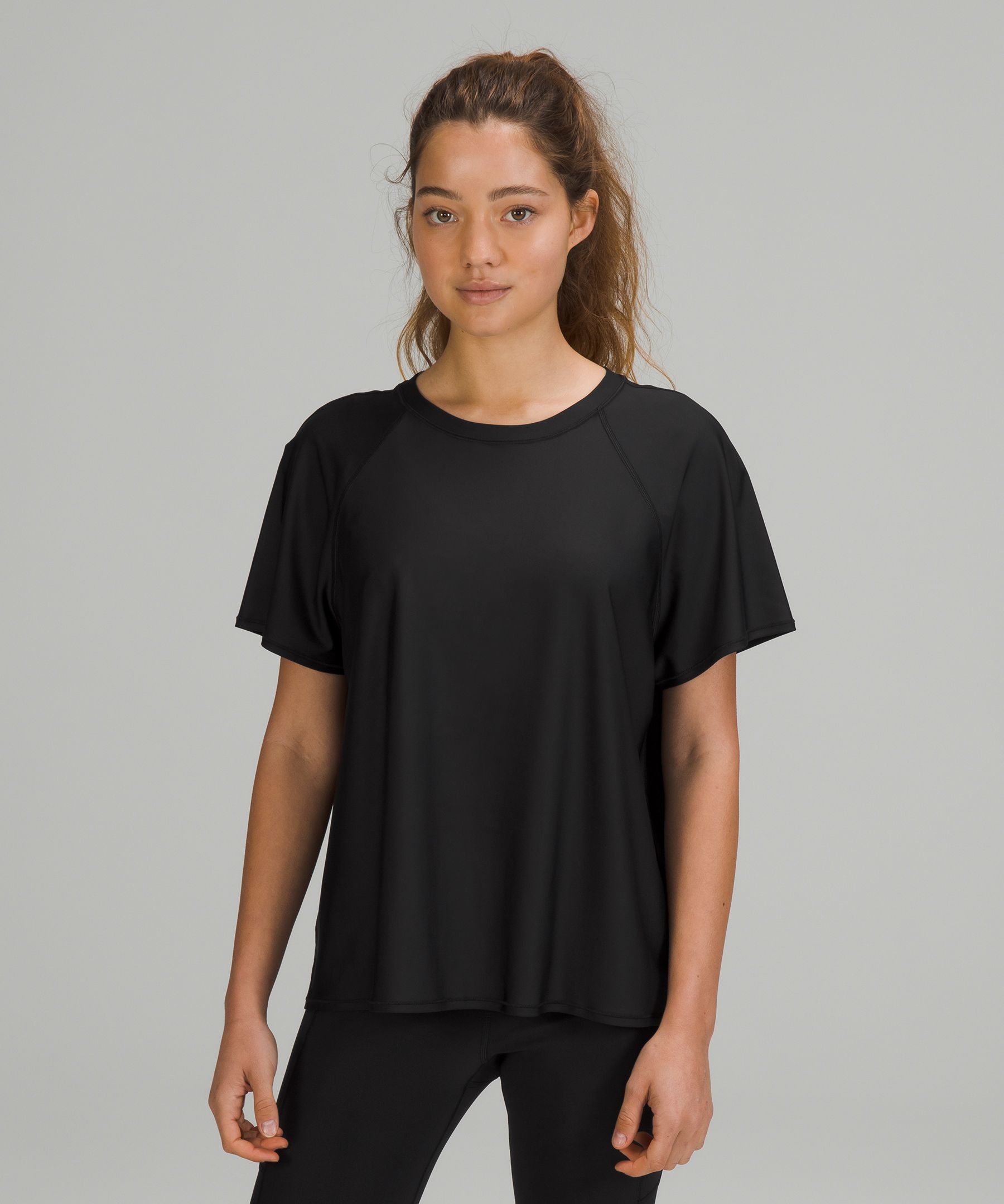 Lululemon Waterside Relaxed Uv Protection Short Sleeve - Black