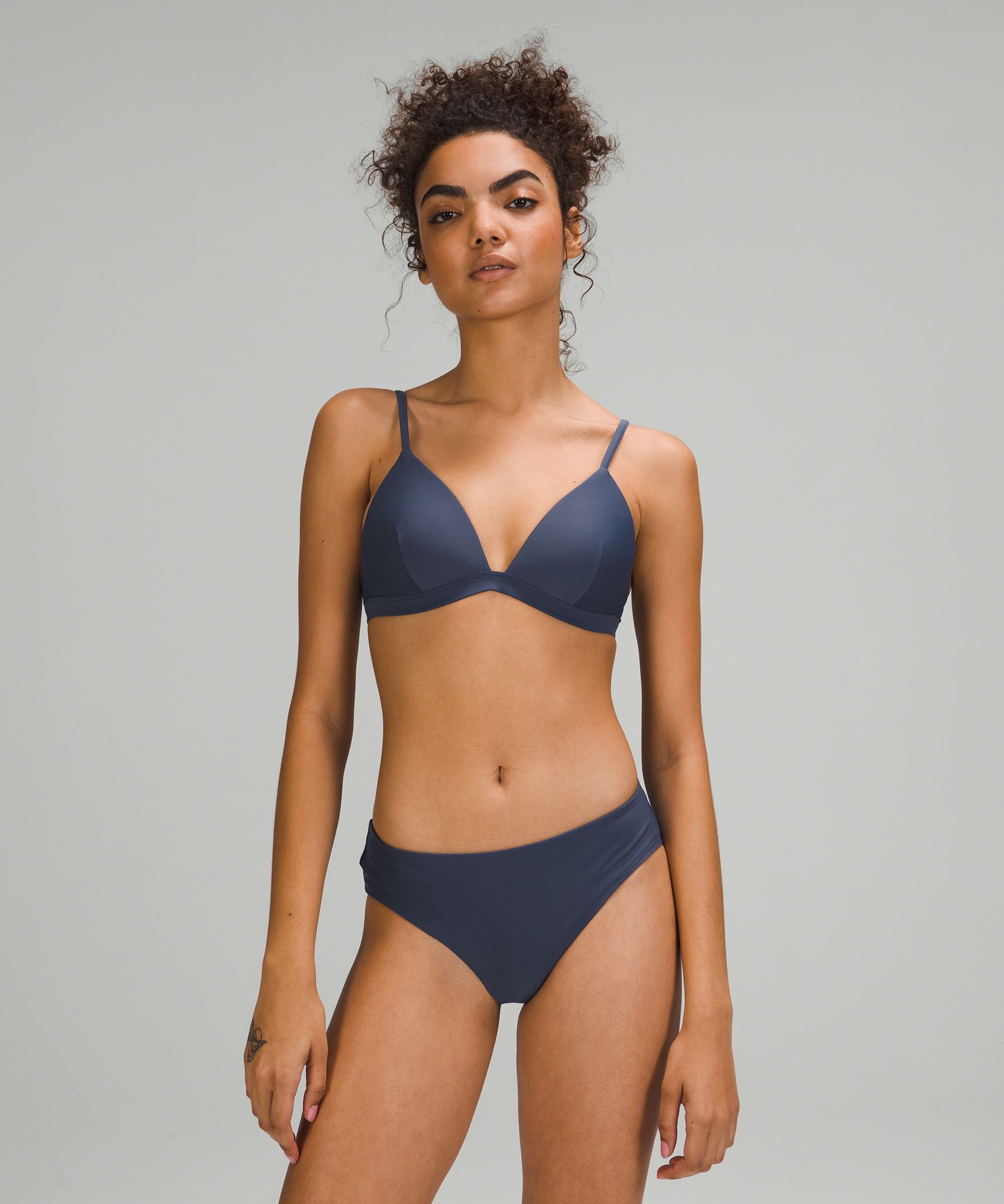 Lululemon Waterside Swim Top A/b Cup In Blue Hail