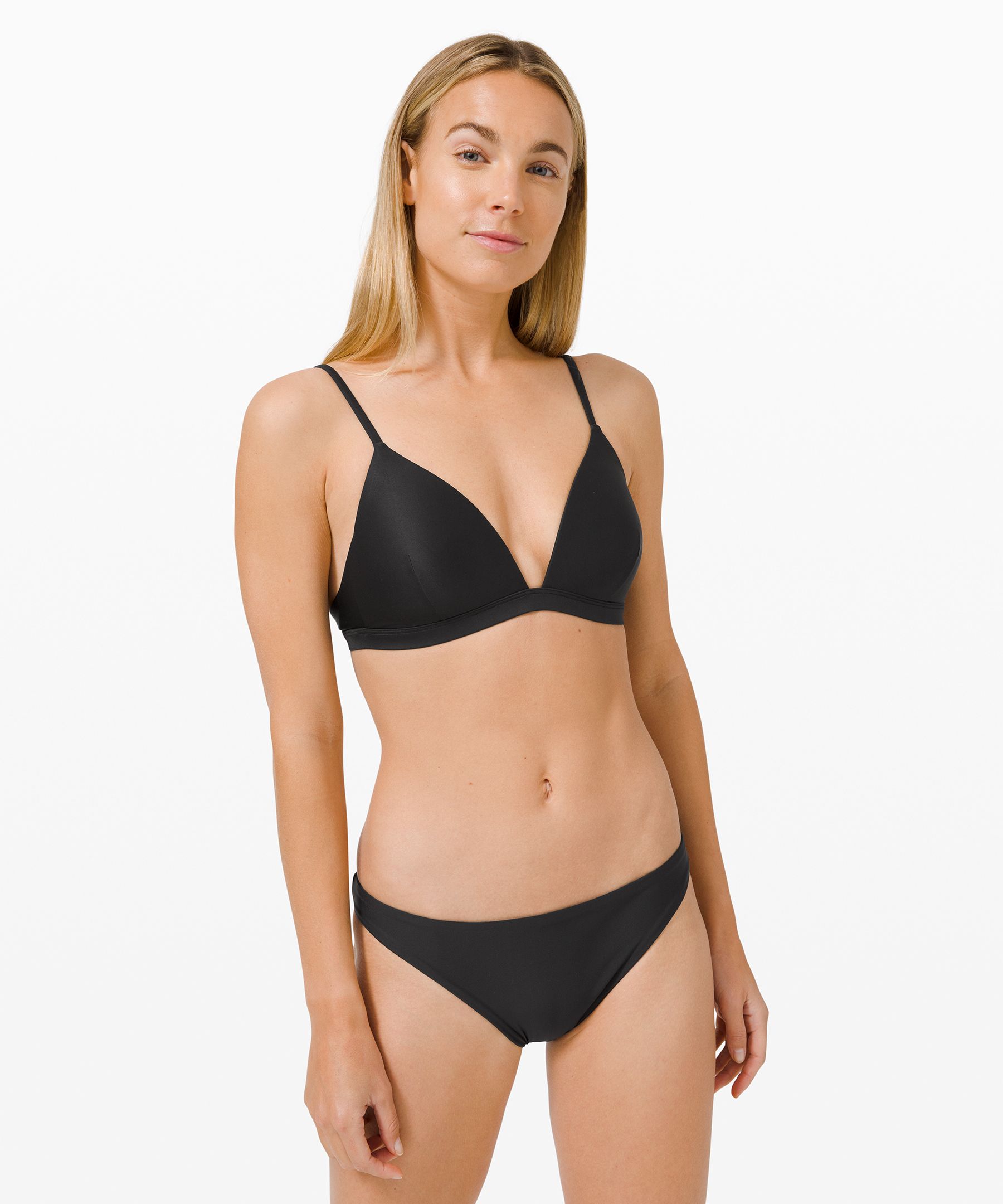 Lululemon swimwear👙 Waterside Seersucker swim top (B/C cups) and bikini  bottom. : r/lululemon