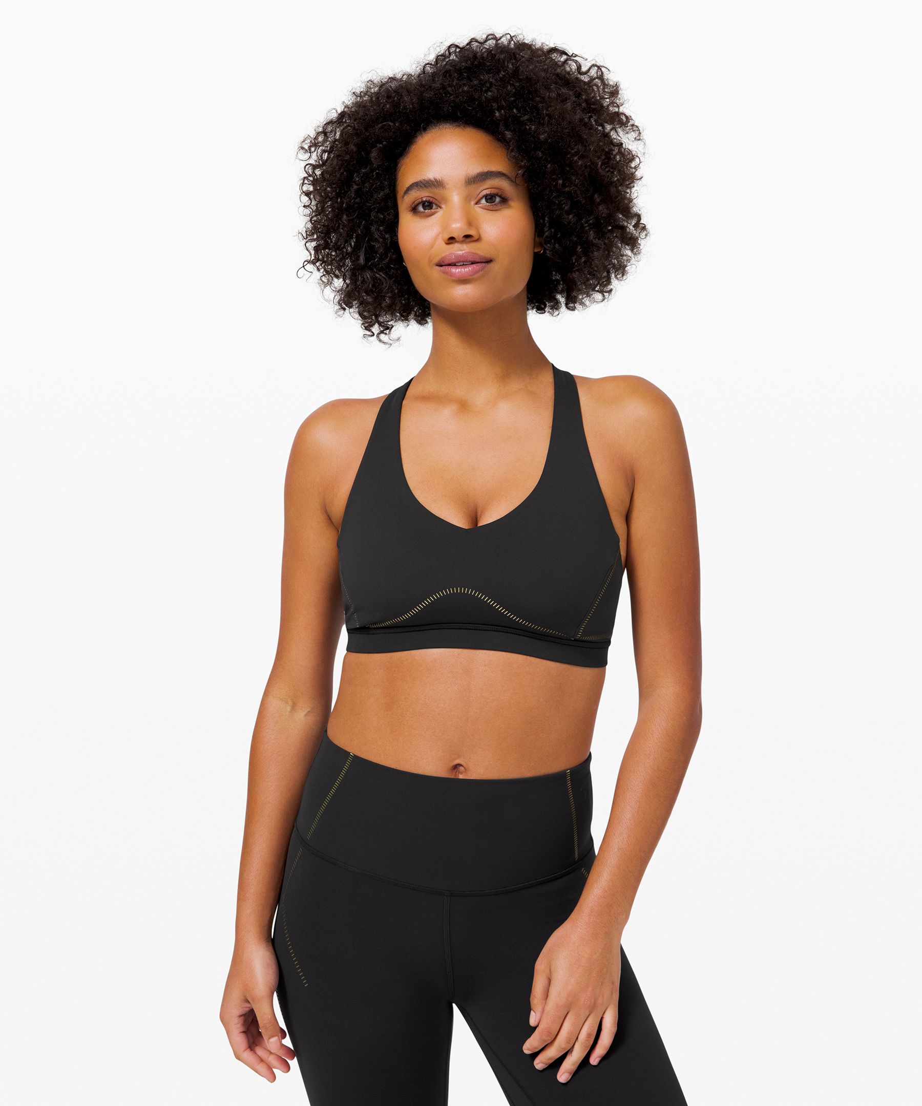 PAD SPORTS BRA, C/D, BLACK