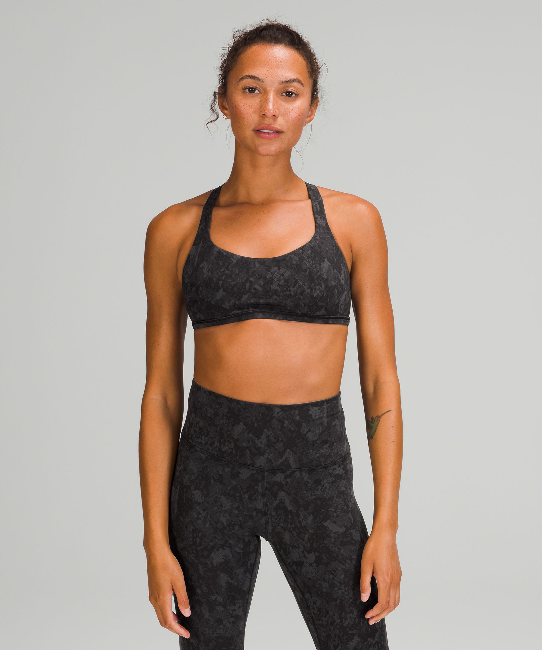 Lululemon Wild Light Support, A/b Cup In Hideaway Camo Deep Coal