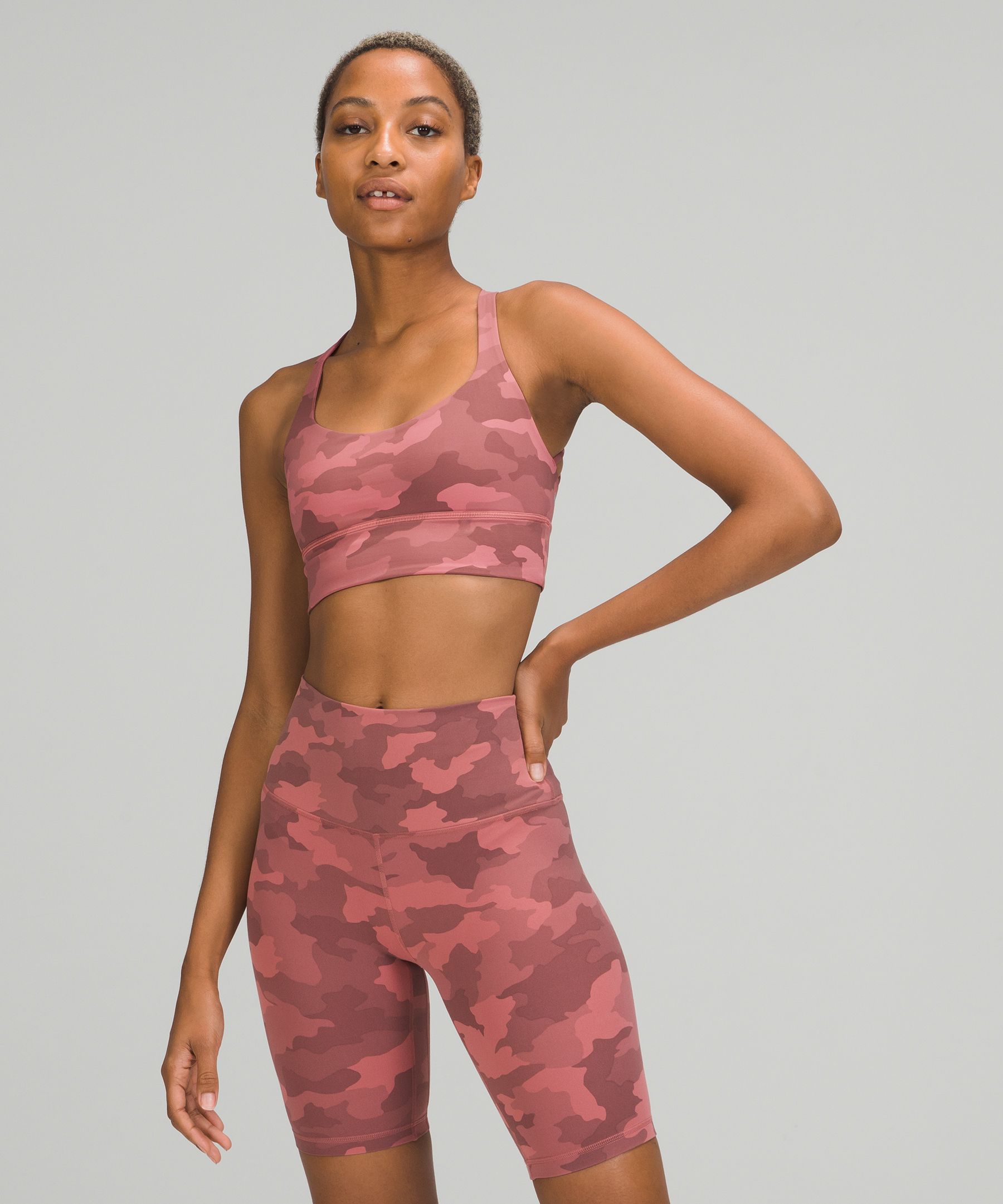 Lululemon Wild Light Support, A/b Cup In Heritage 365 Camo Brier Rose