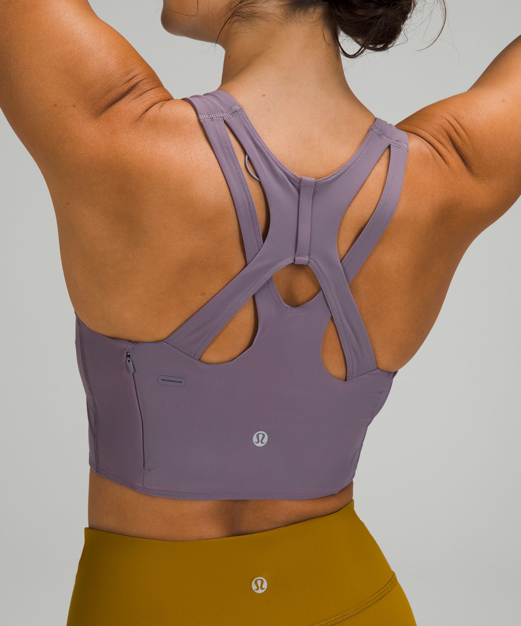 lululemon sports bra with phone pocket guide