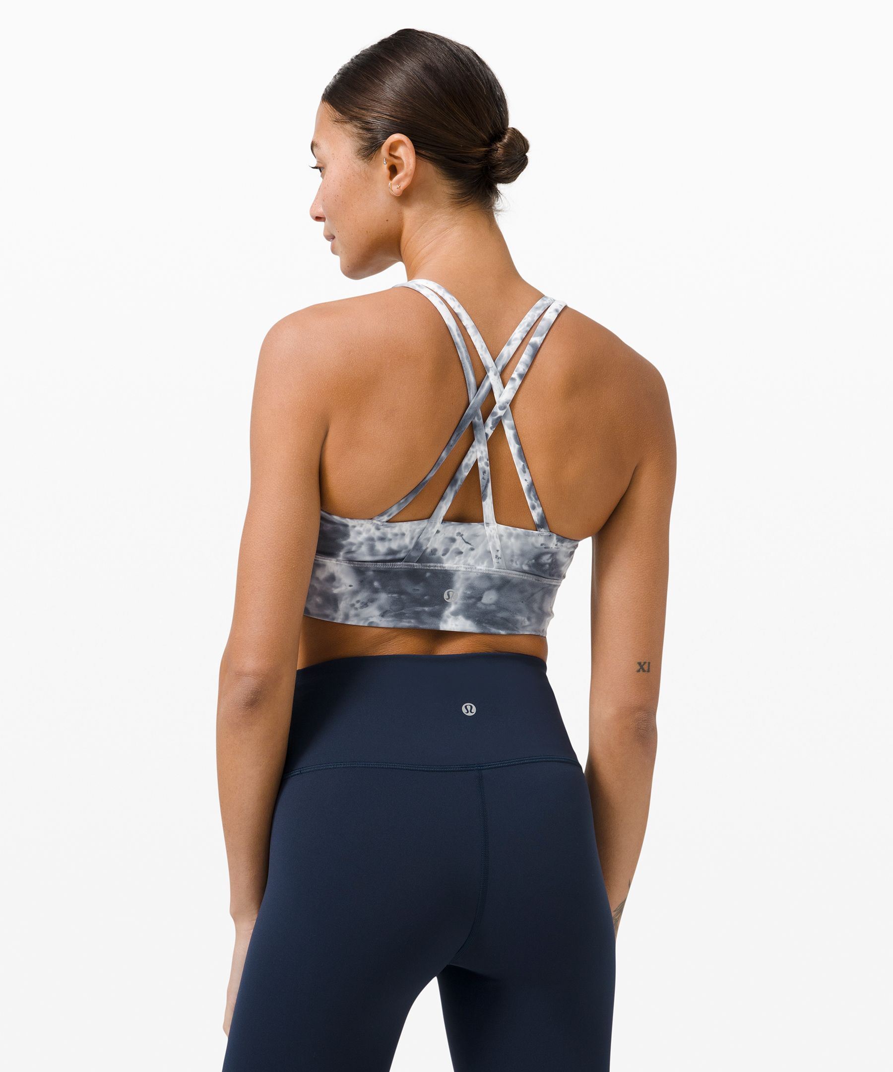 New In Store! Neon Tie Dye Energy Bras + Align Wide Leg Crop in True Navy -  The Sweat Edit