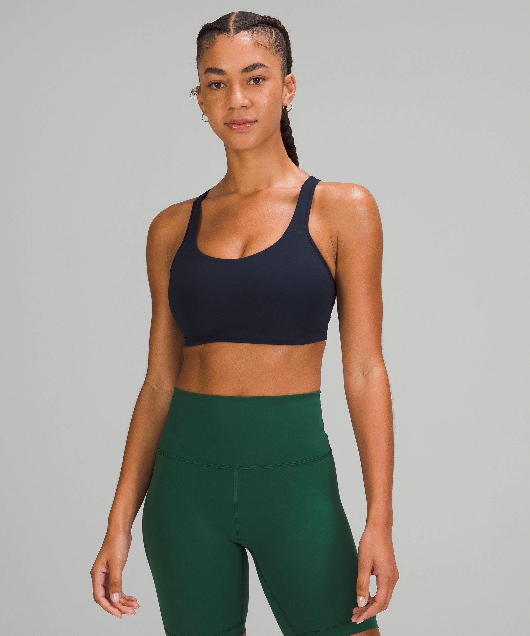 Lululemon All Powered Up Bra Medium Support, A-g Cups In Blue