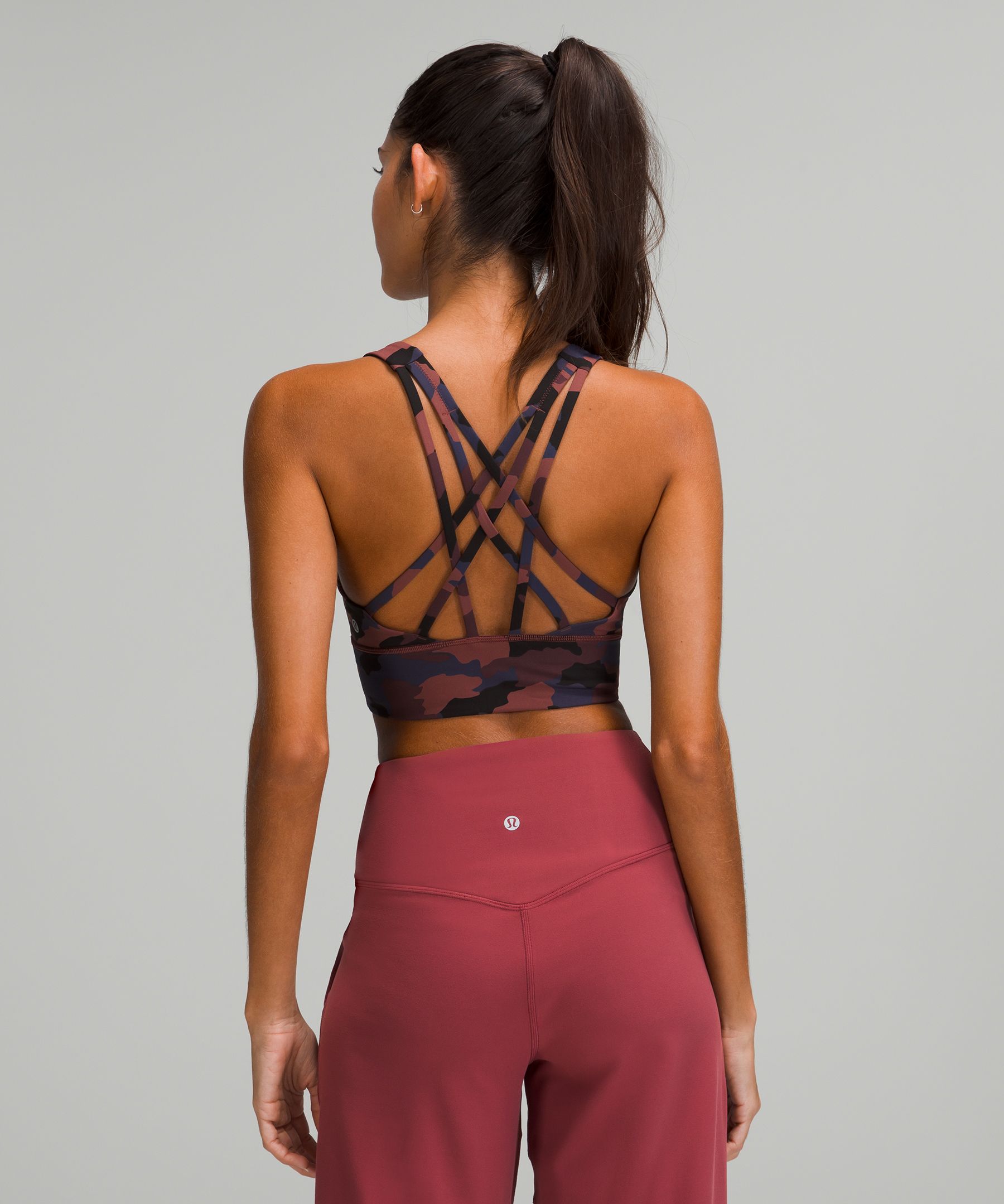 Lululemon Free To Be Serene Bra *Long Line - Deep Rouge - lulu fanatics