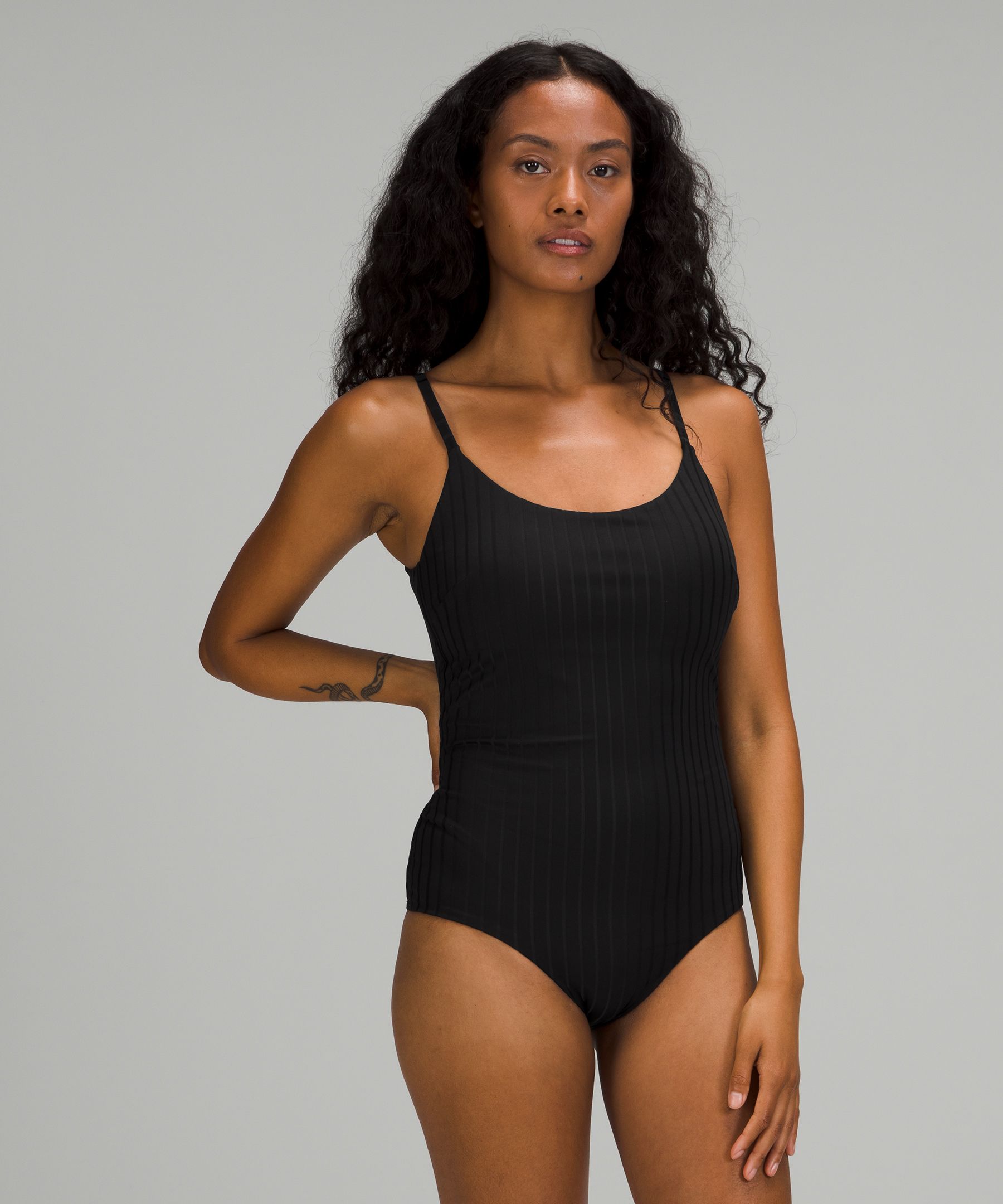 Waterside U Back Ribbed Swim One Piece Medium Coverage lululemon SG