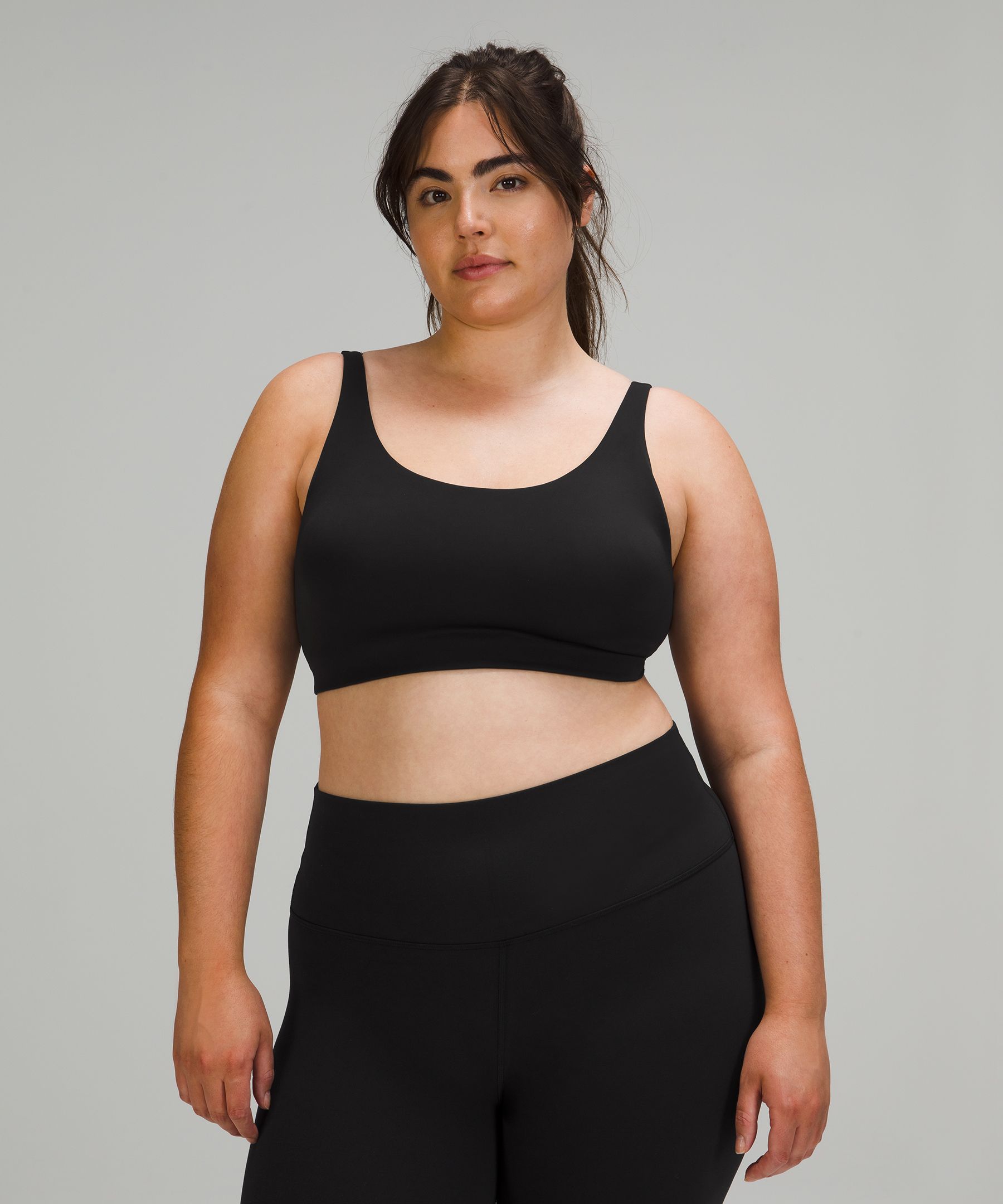 Lululemon In Alignment Straight-Strap Bra size 8 Black Size M - $15 (77%  Off Retail) - From carley