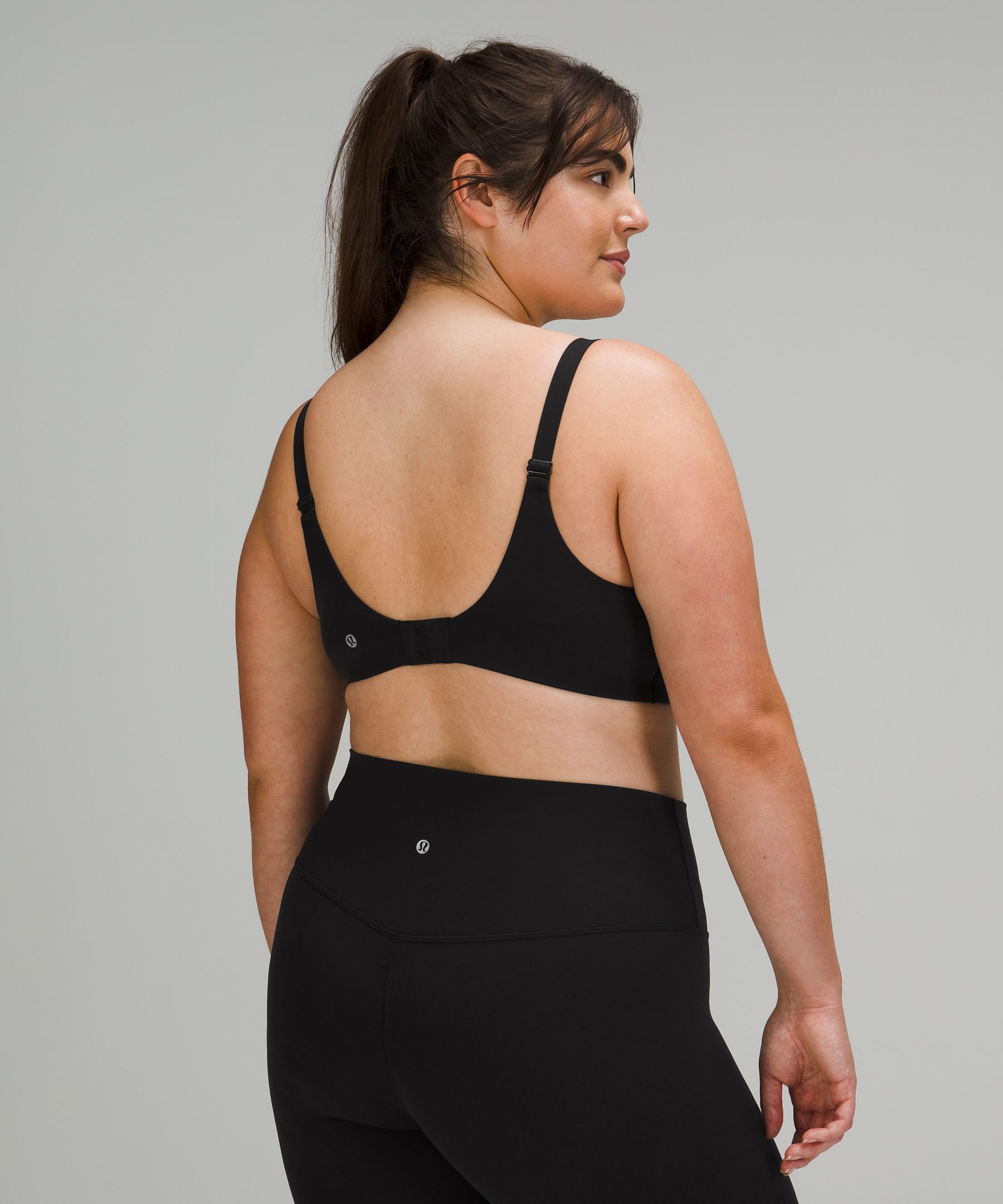 Lululemon In Alignment Straight Strap Bra *Light Support, C/D Cups - Double  Dimension Starlight Black - lulu fanatics