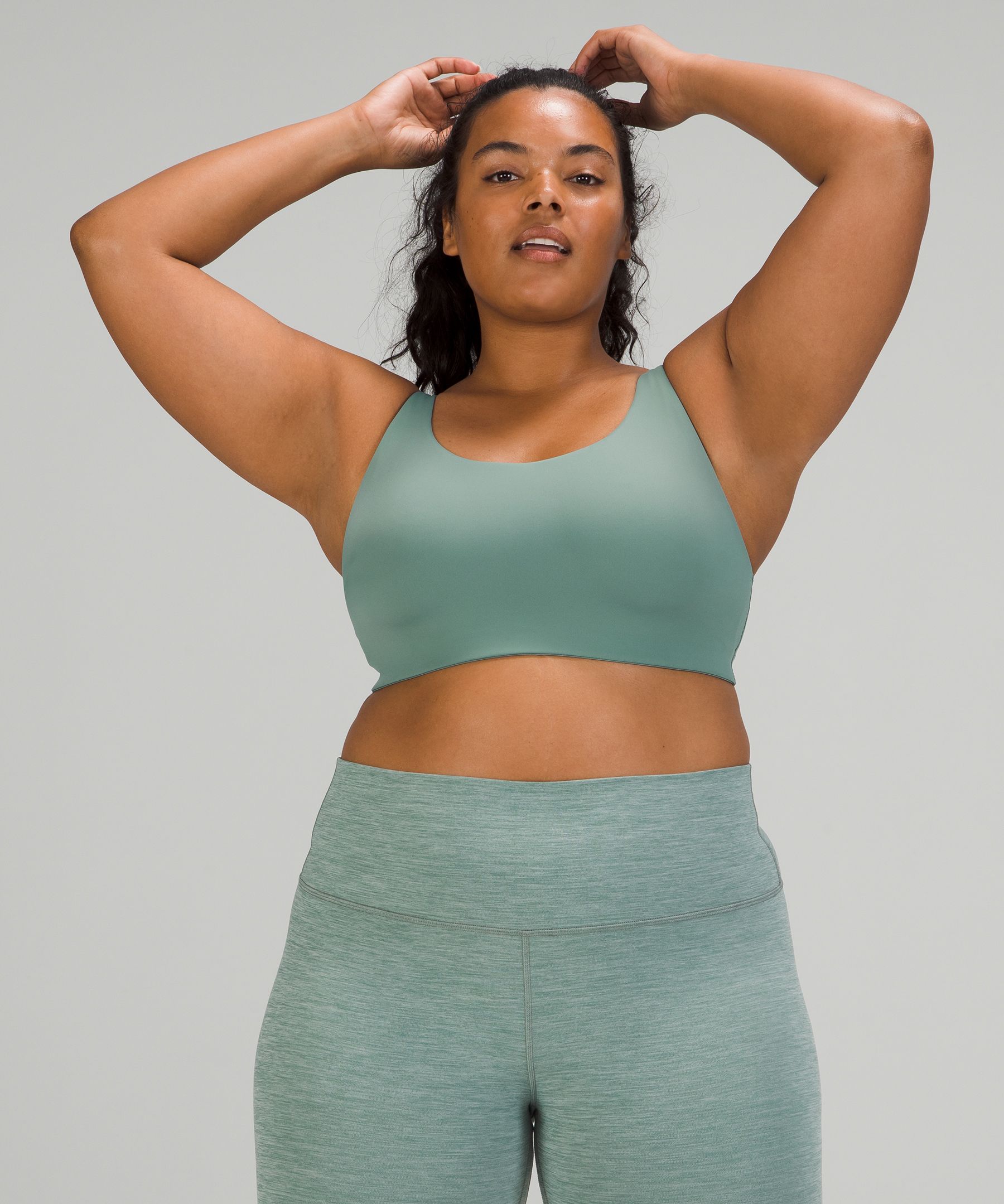 Lululemon In Alignment Straight Strap Bra Light Support, C/d Cup In  Tidewater Teal