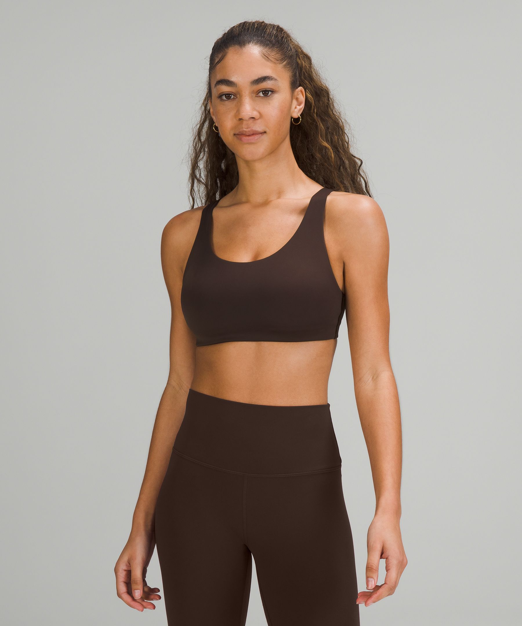 Lululemon In Alignment Straight-strap Bra Light Support, C/d Cup In  Heritage 365 Camo Mini Deep Coal