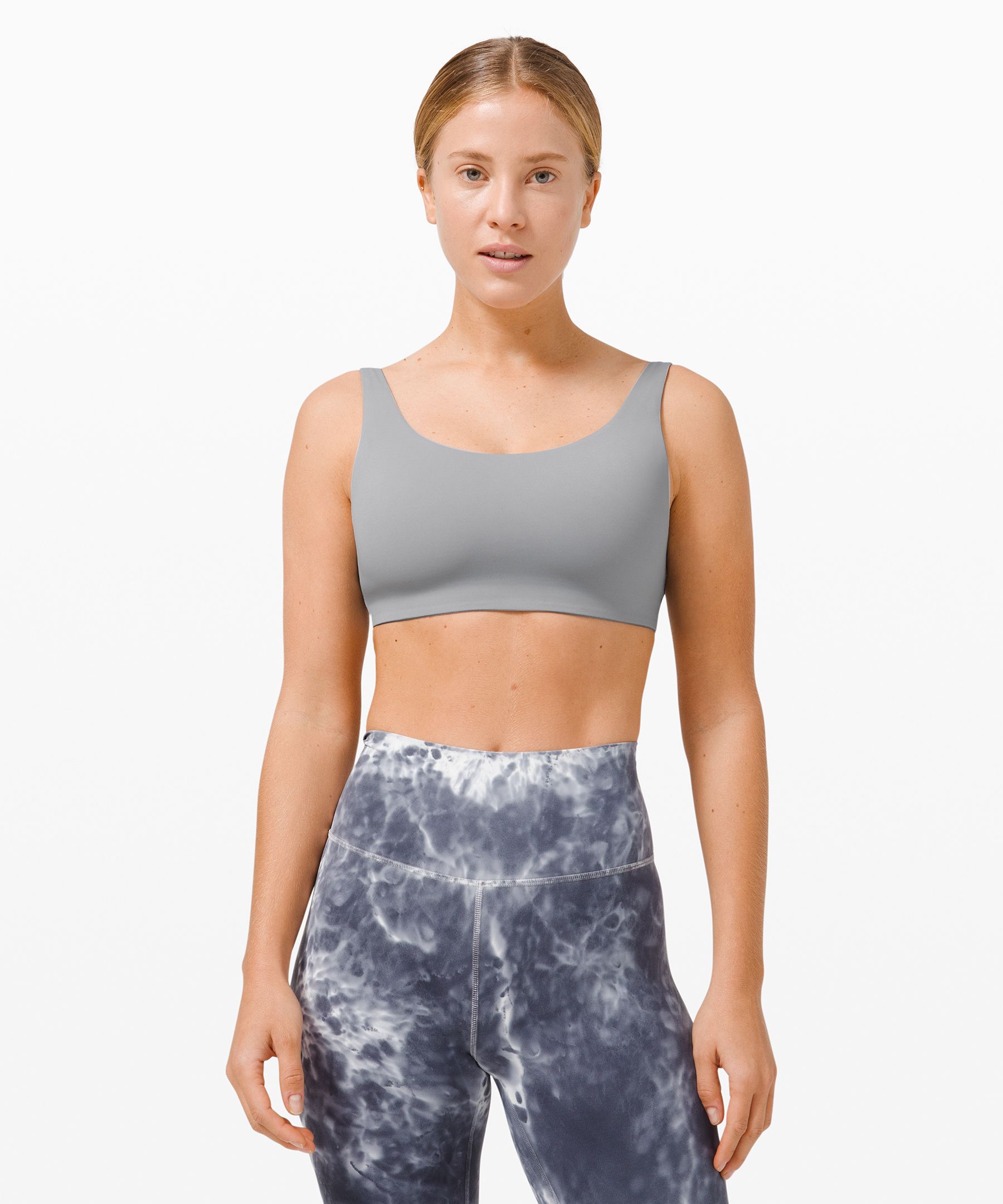 Lululemon In Alignment Straight Strap Bra *Light Support, A/B Cup - Ocean  Air - lulu fanatics