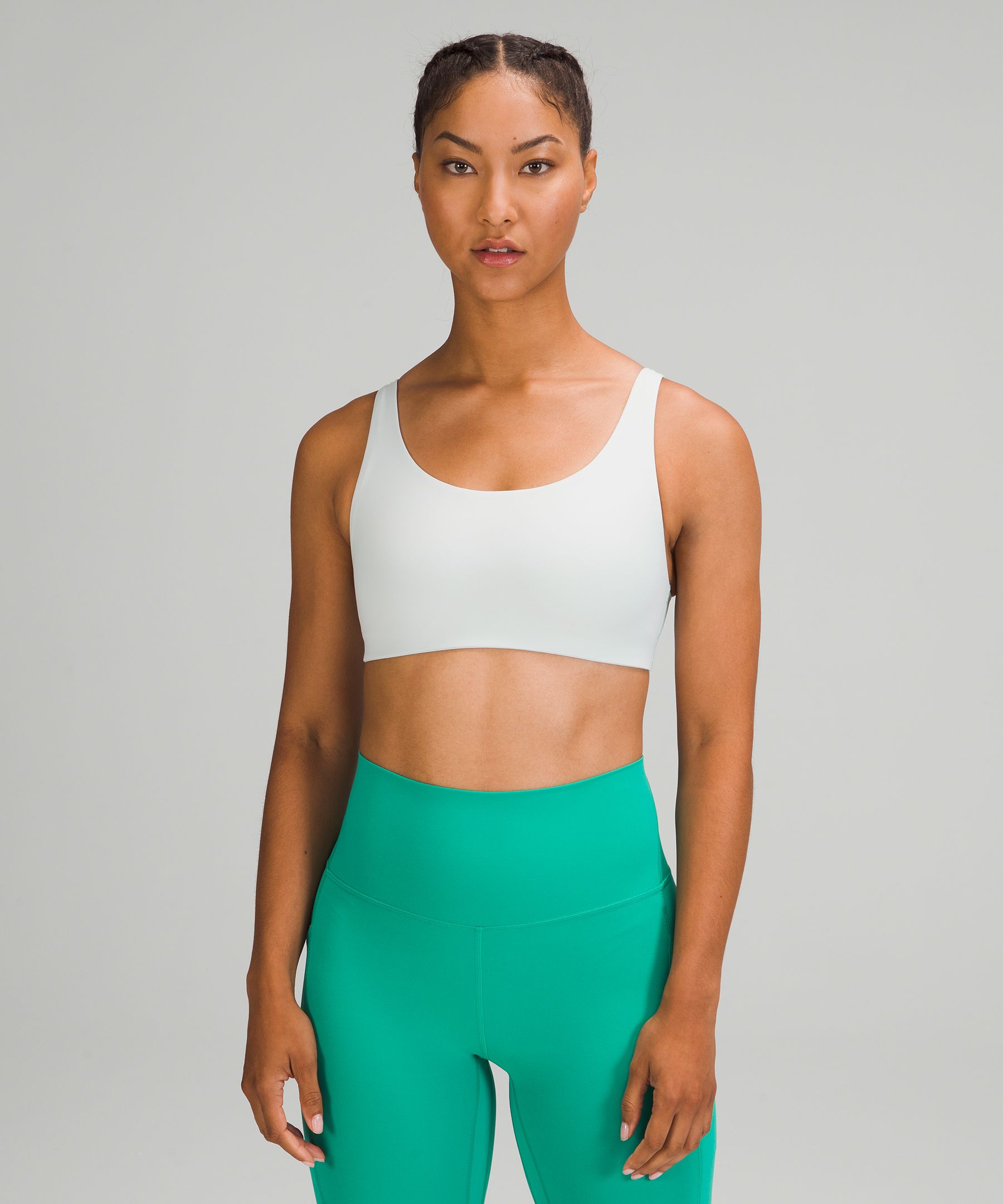 Lululemon In Alignment Straight-strap Bra Light Support, C/d Cup In Ocean  Air
