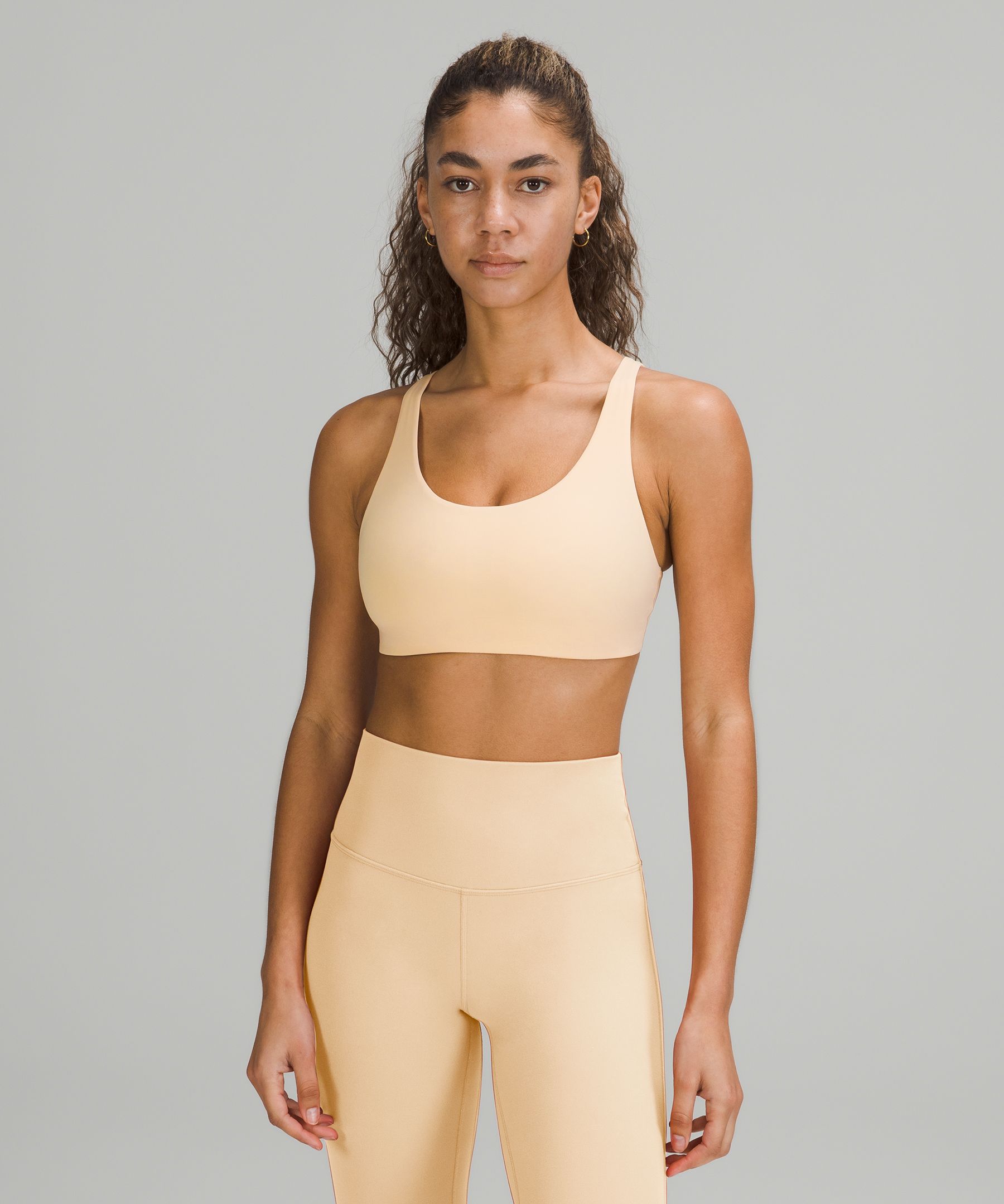 Lululemon In Alignment Straight-strap Bra Light Support, C/d Cup In Ocean  Air