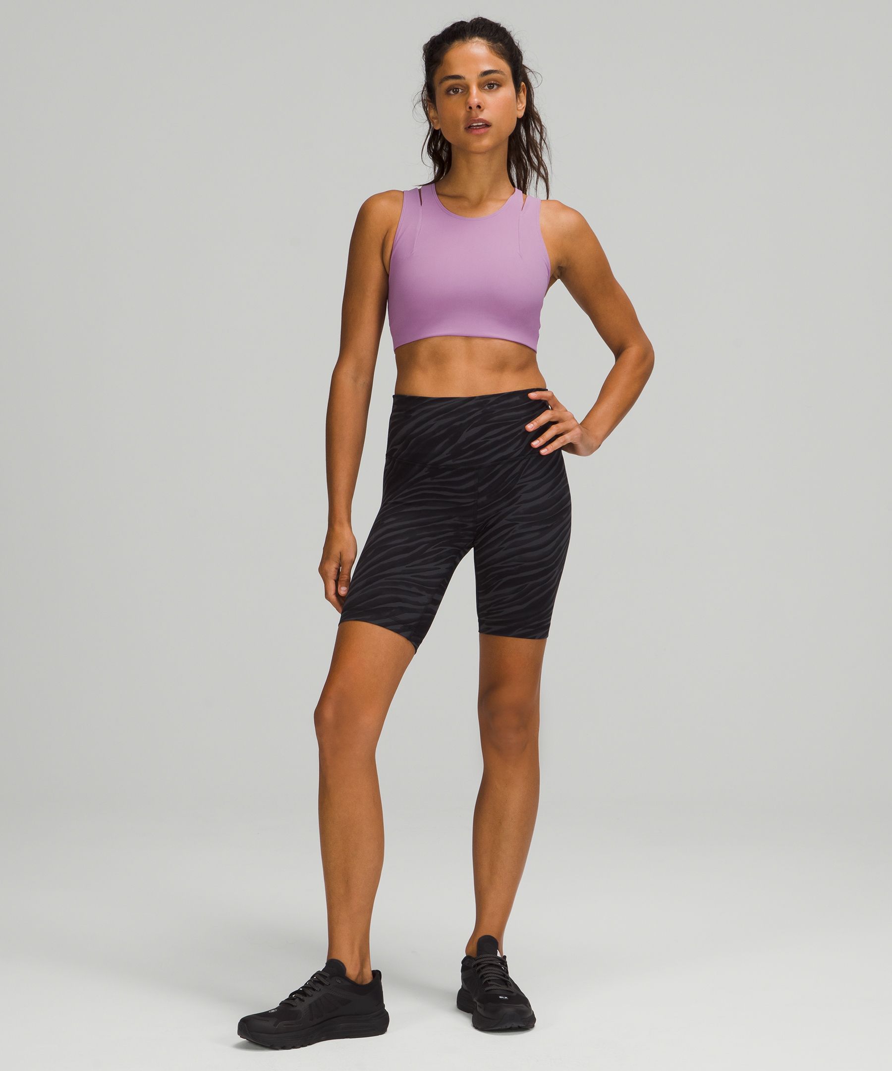 Breezy Ribbed Padded Sports Bra In Lemon