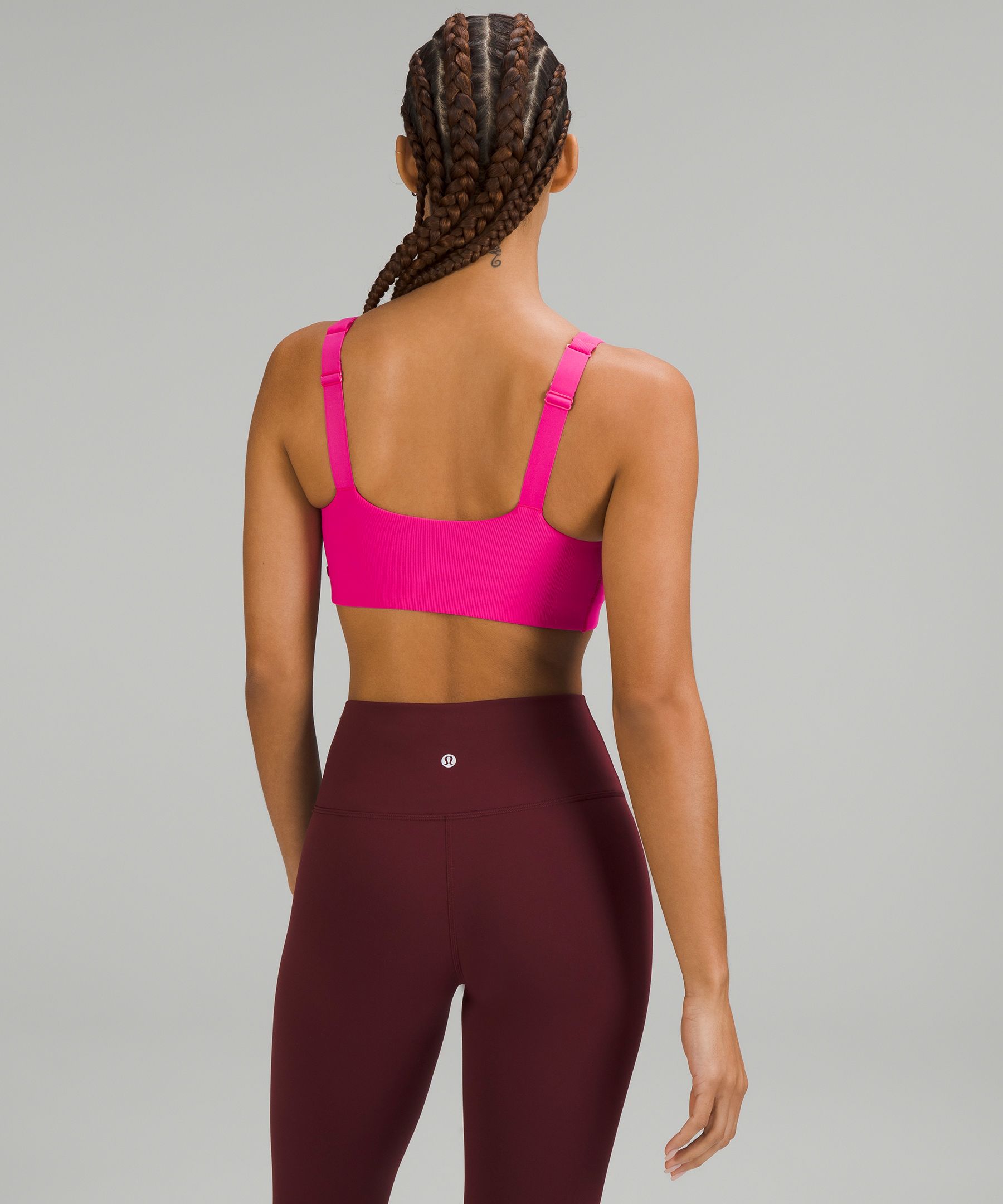 lululemon athletica, Intimates & Sleepwear, Lululemon Longline Energy Bra  Size 2 Hot Pink Sonic Pink Like New