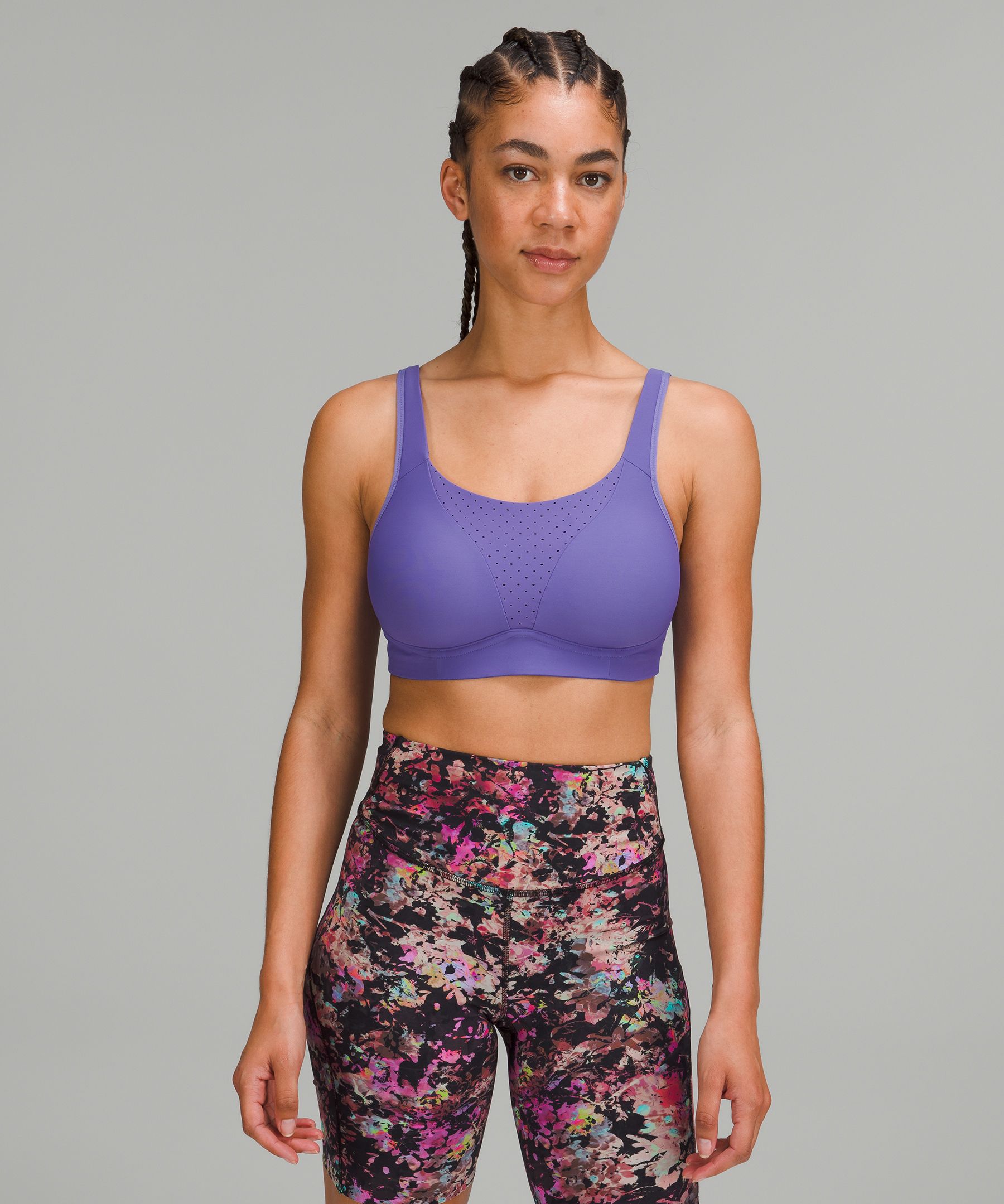 Lululemon Run Times Bra High Support, B-g Cups In Charged Indigo