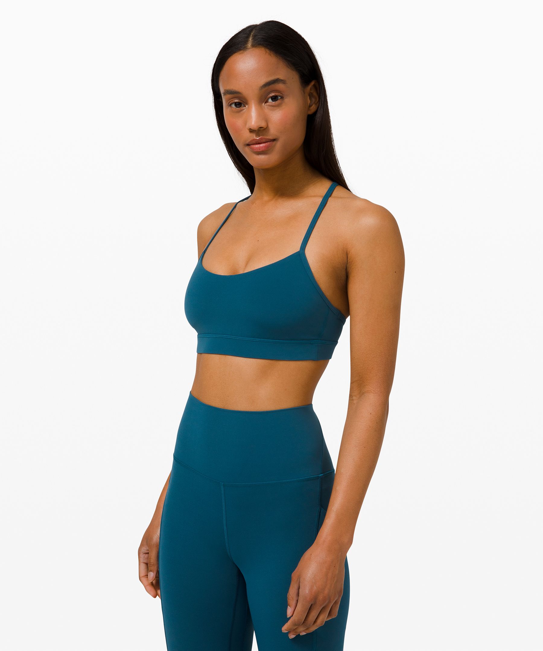 lululemon - Flow Y Bra Long Line Lulu Sports Bra on Designer Wardrobe