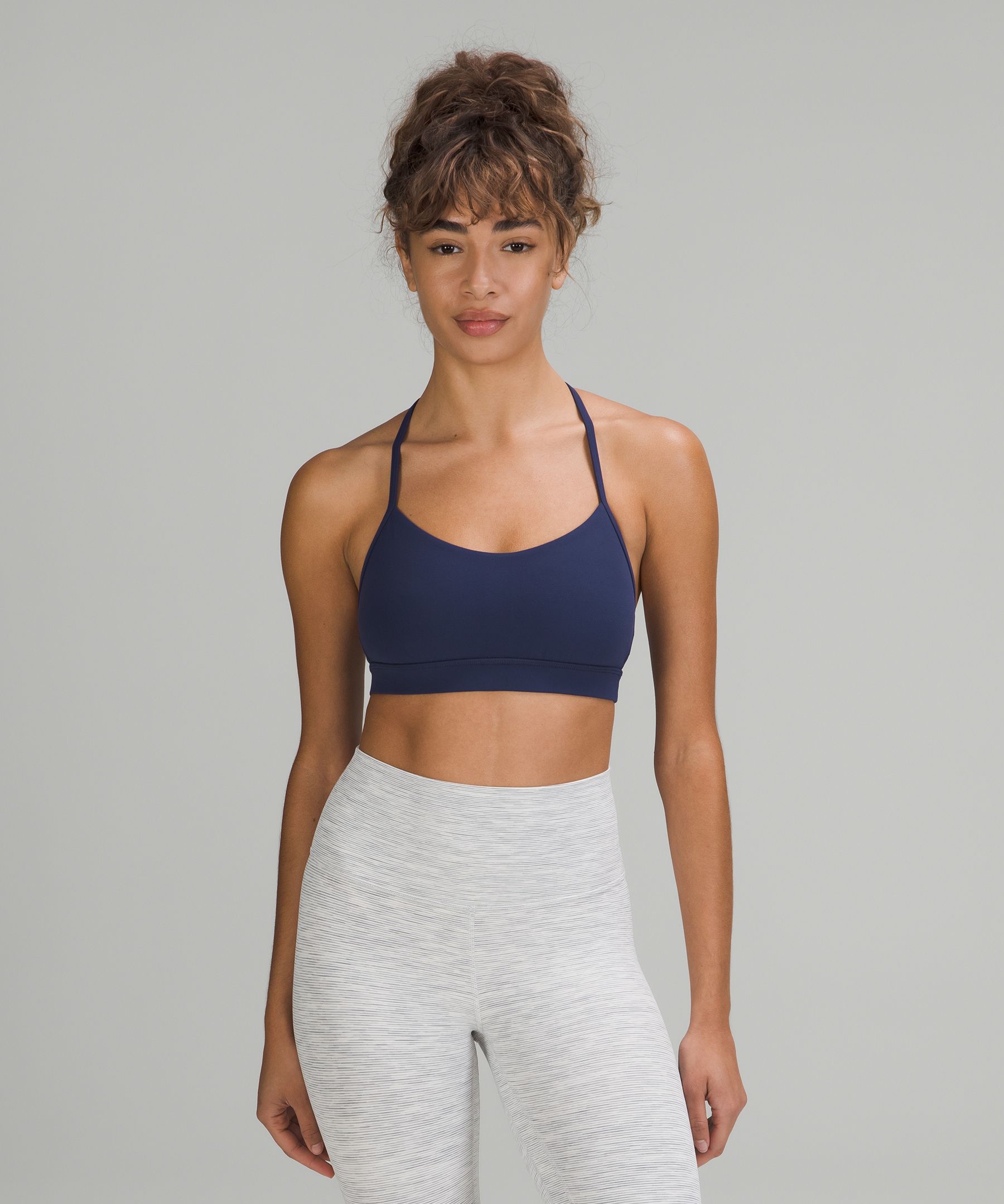 Lululemon Flow Y Nulu Bra Light Support, A-c Cups In Pink Lychee