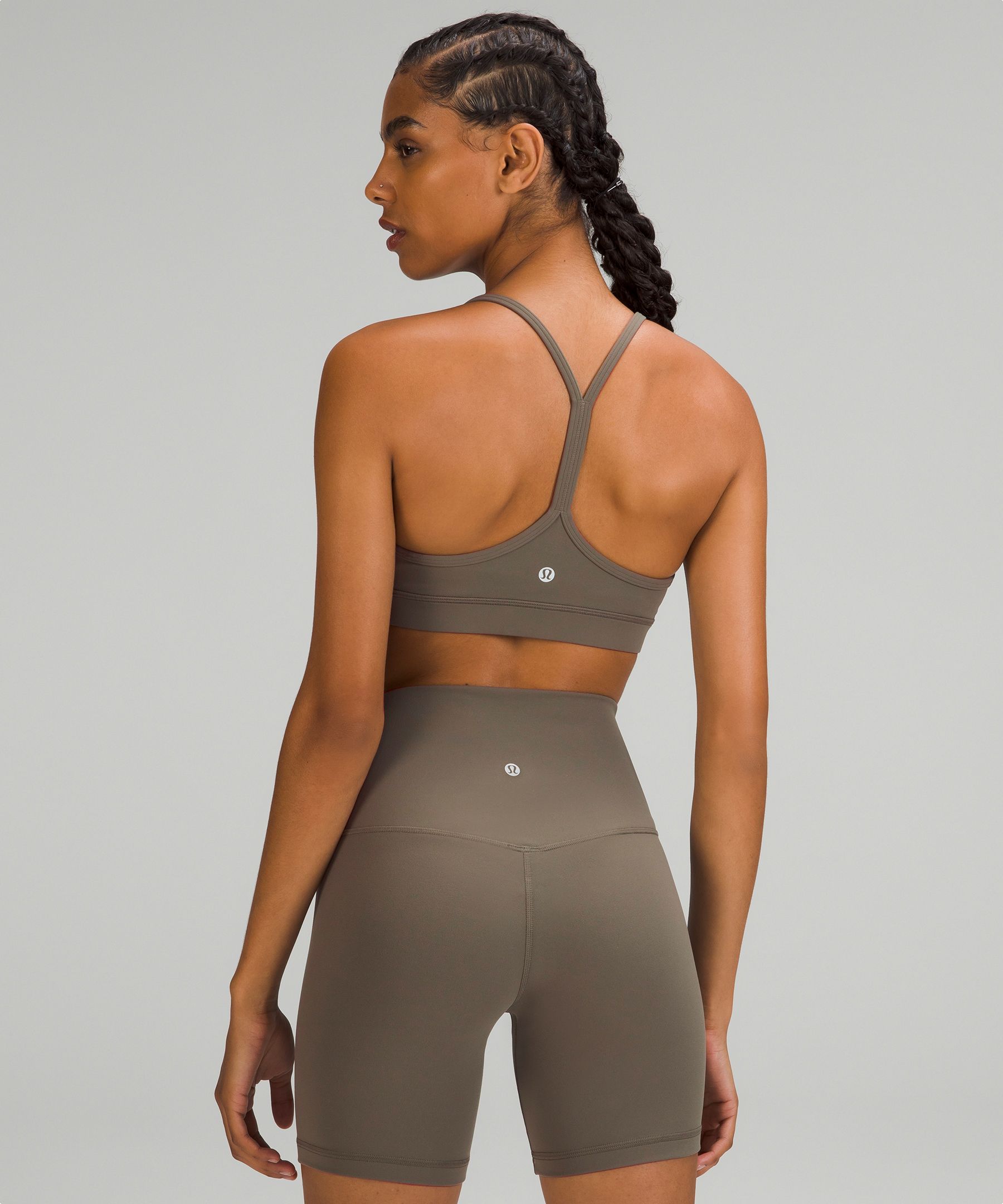 Find Your Pace shorts + Flow Y bra = best duo ever : r/lululemon