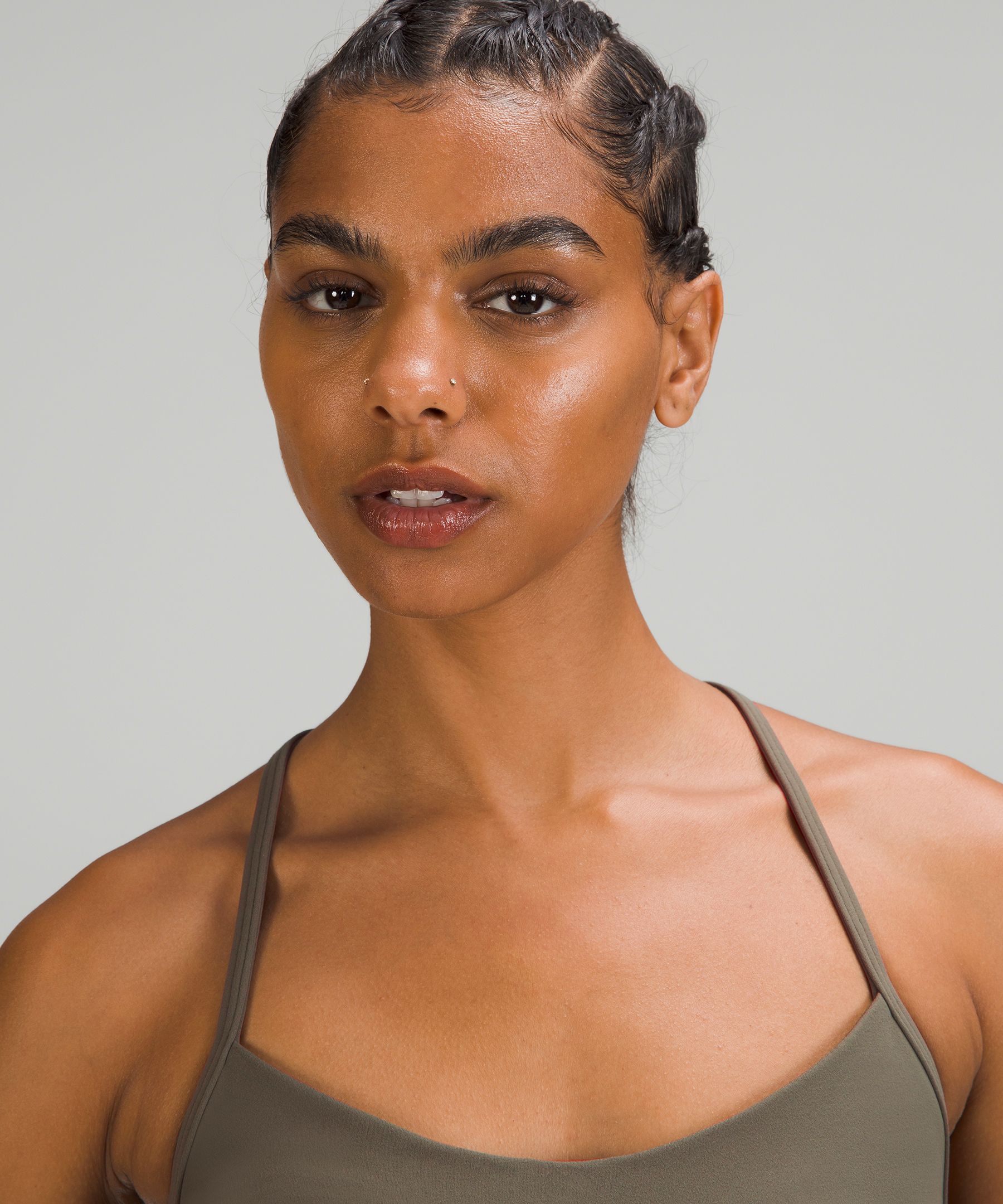 Lululemon Flow Y Bra Nulu *Light Support, A–C Cups - Dark Forest