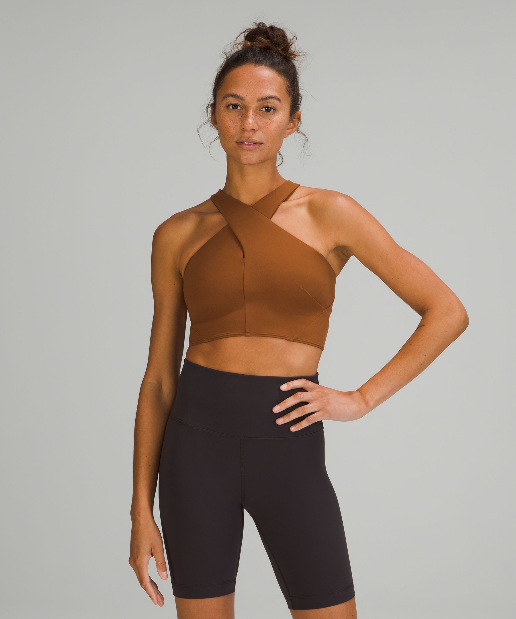 NWT Lululemon Flow Y Wrap-Front High-Neck BraLight Support, B/C