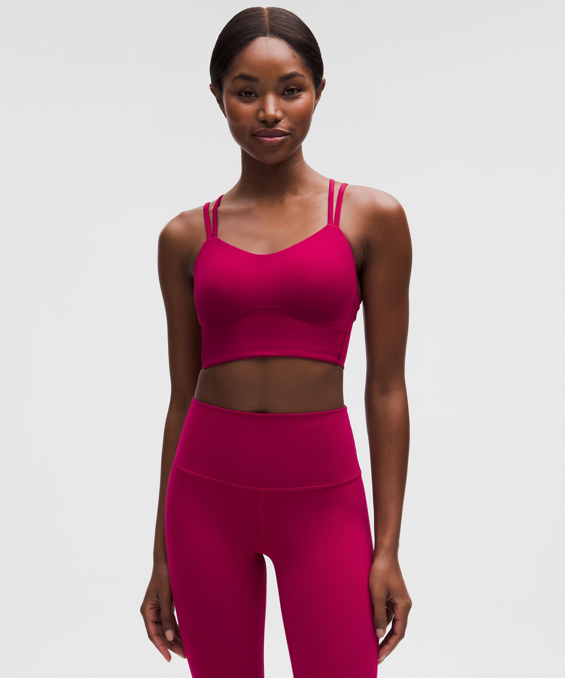 Lululemon Like A Cloud Longline Bra In Pink