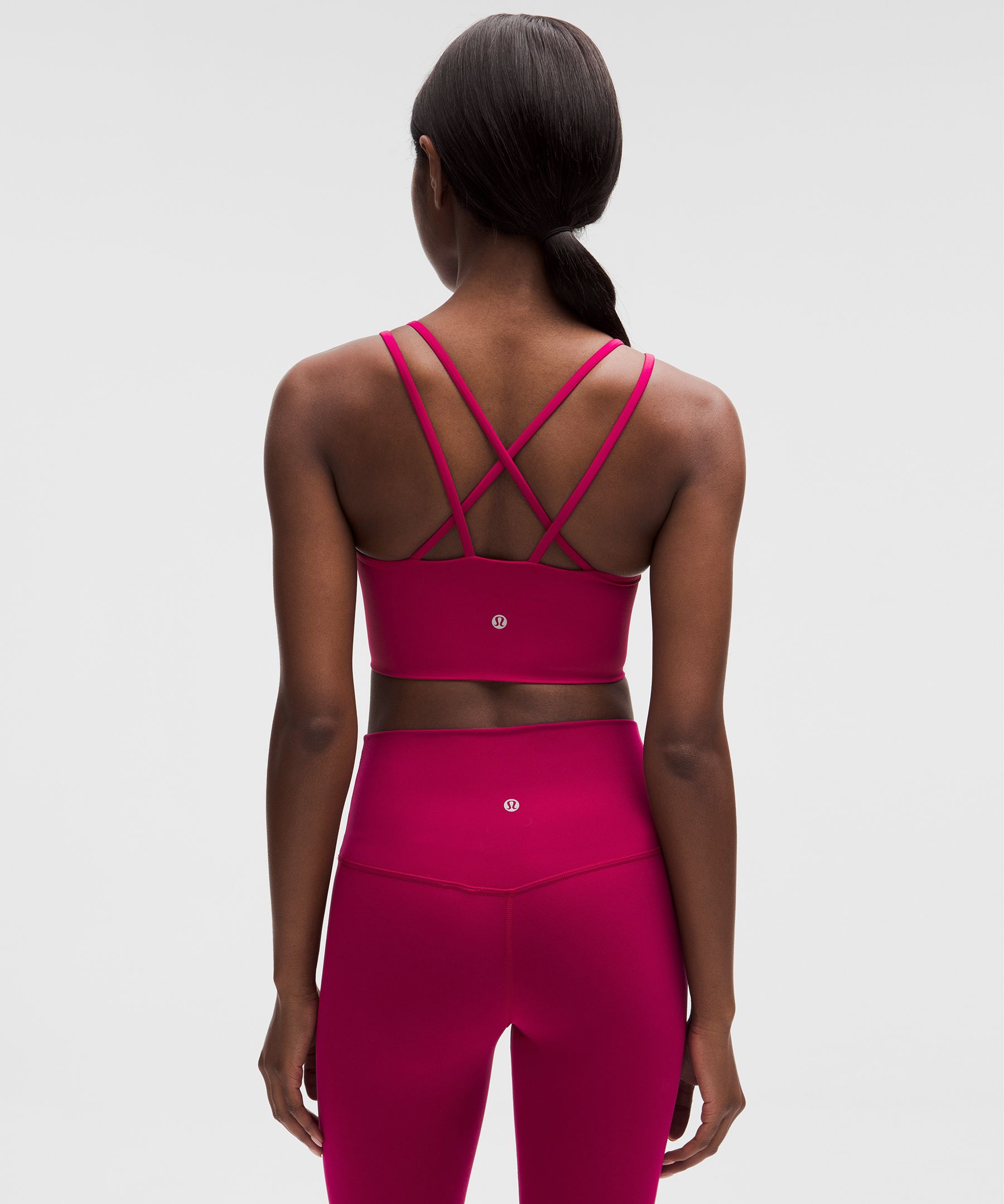 Lululemon Like A Cloud Longline Bra In Pink