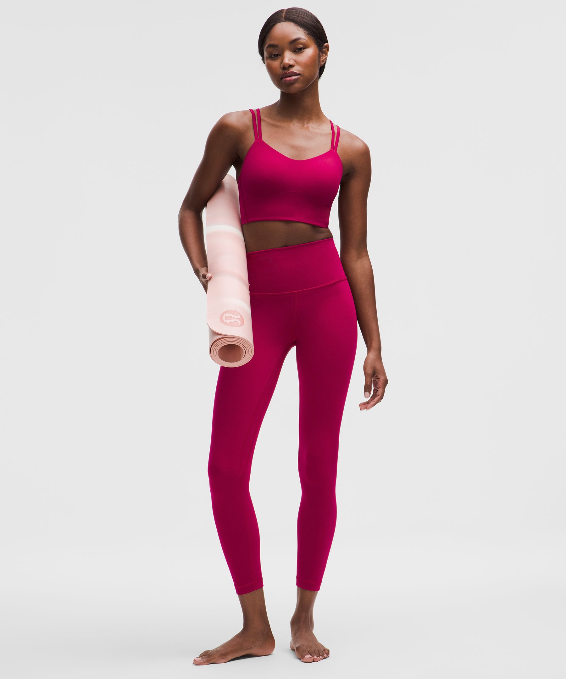 Lululemon Like A Cloud Longline Bra In Pink