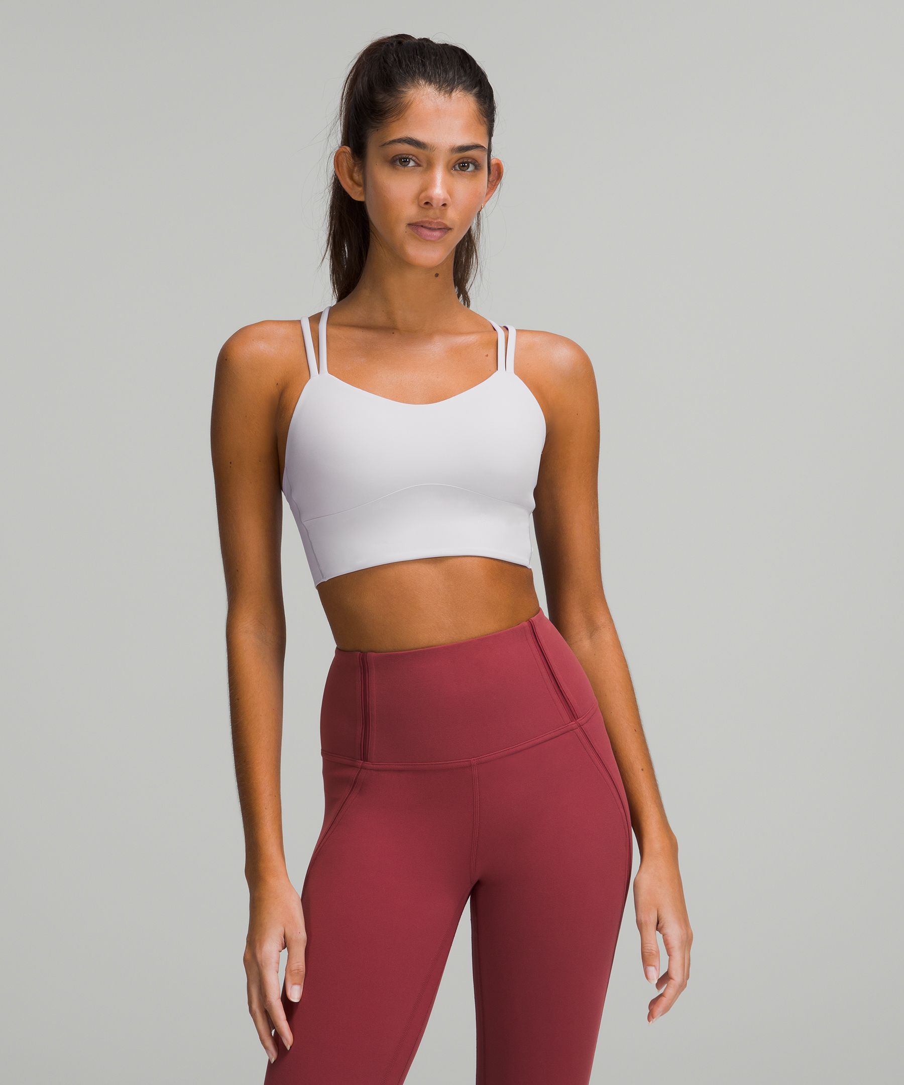 Lululemon Like A Cloud Longline Bra Light Support, B/c Cup In White