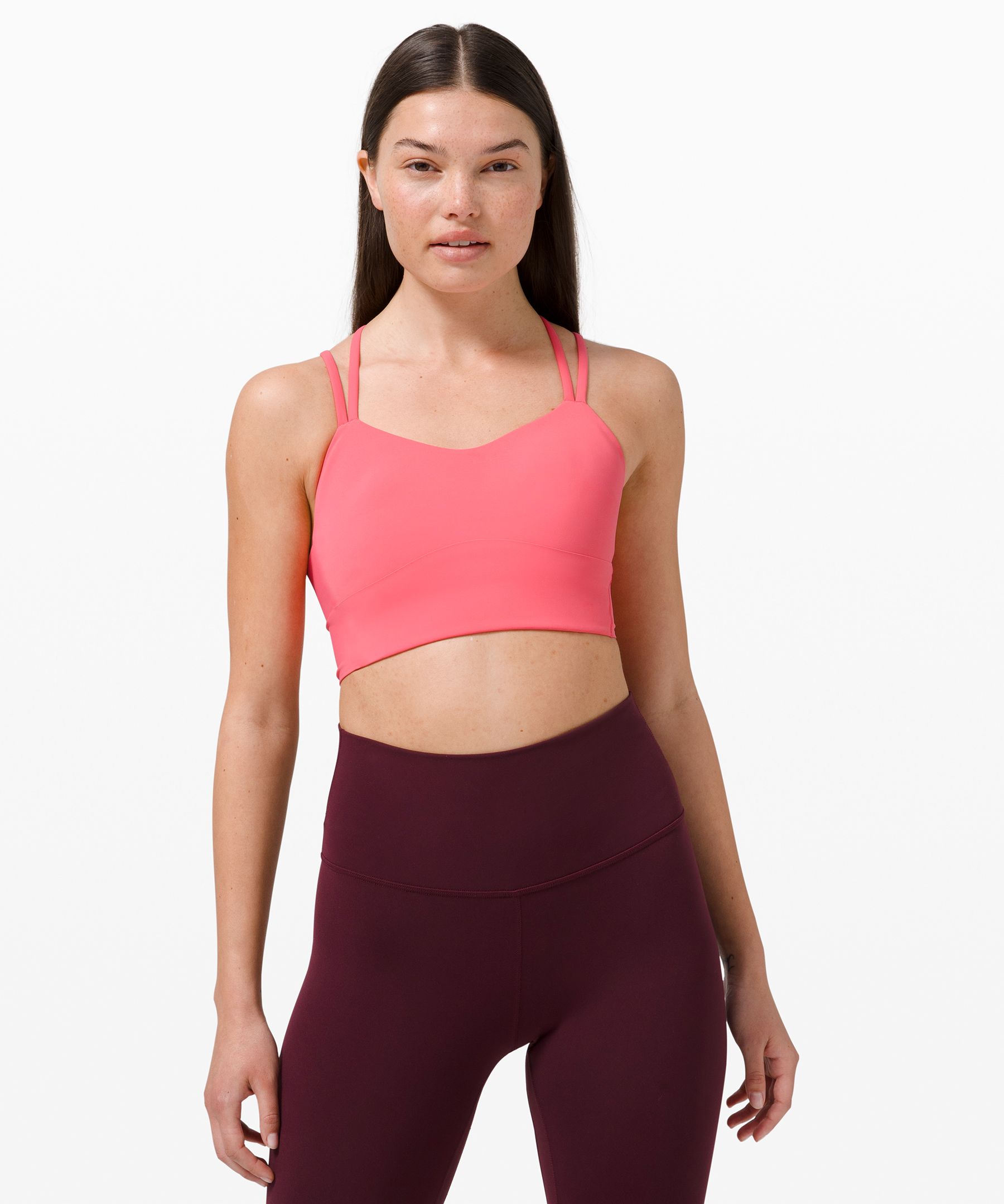 Lululemon Like A Cloud Bra Long Line *light Support, B/c Cup In Neon