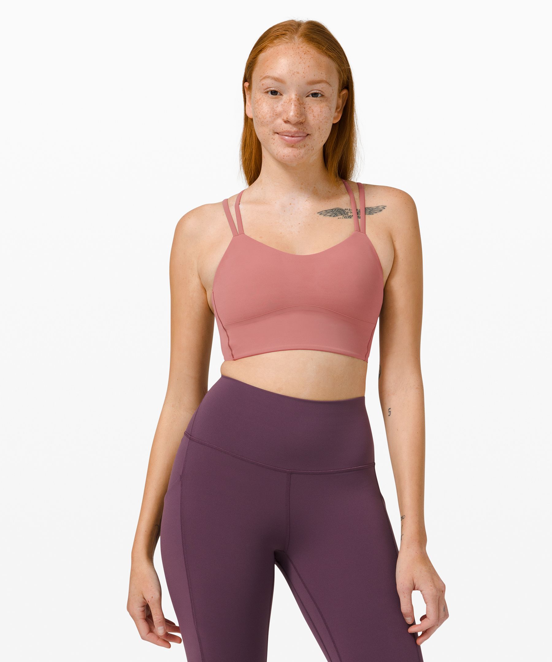 Lululemon Like A Cloud Long-line Bra *light Support, B/c Cups In Pink