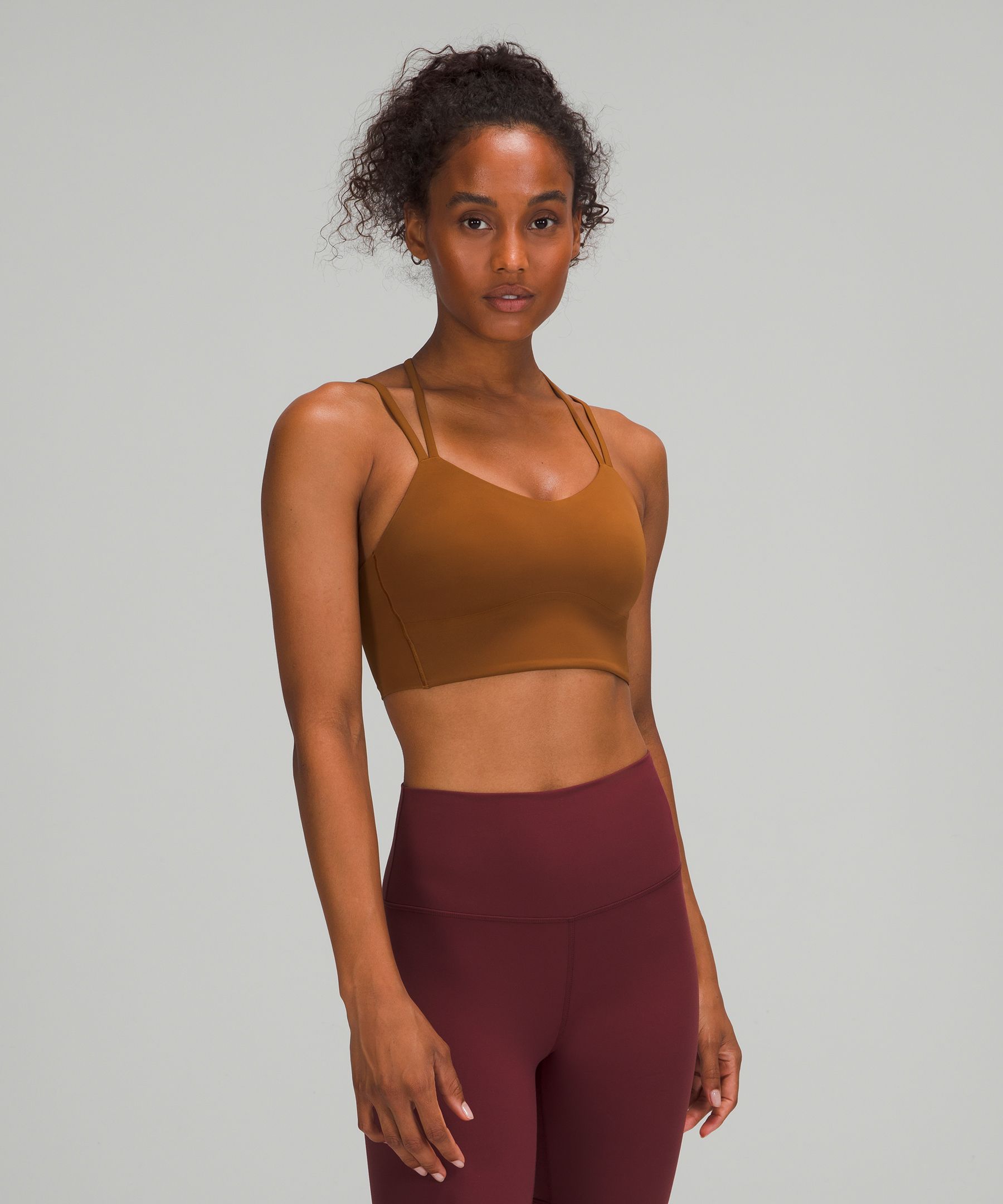 lululemon athletica, Intimates & Sleepwear, Lululemon Like A Cloud Ribbed  Longline Bra Light Support Bc Cup Roasted Brown