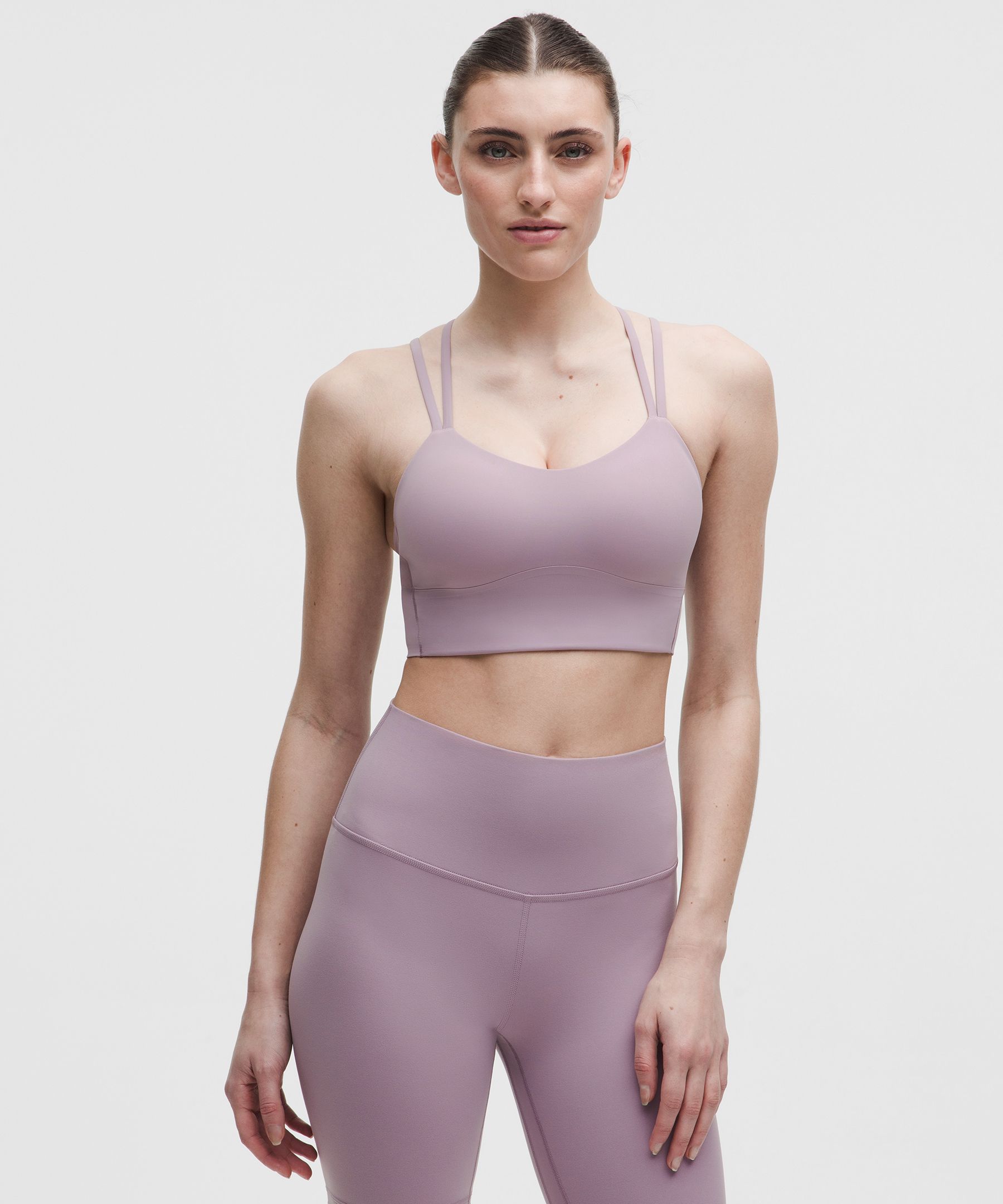 lululemon – Women’s Like a Cloud Longline Sports Bra Light Support, B/C Cup – Color Purple/Pastel – Size 18