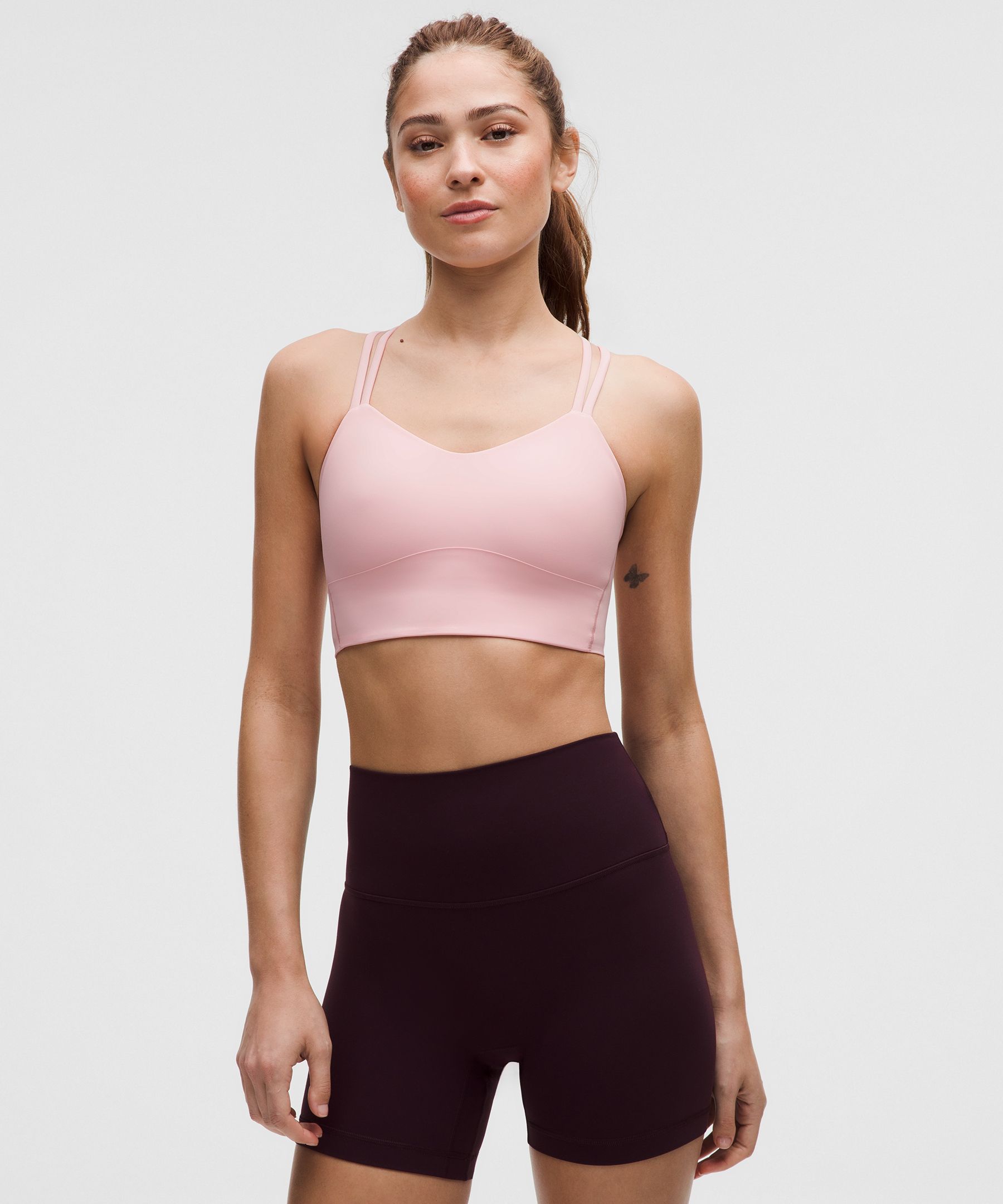 Lululemon Like A Cloud Longline Bra In Pink