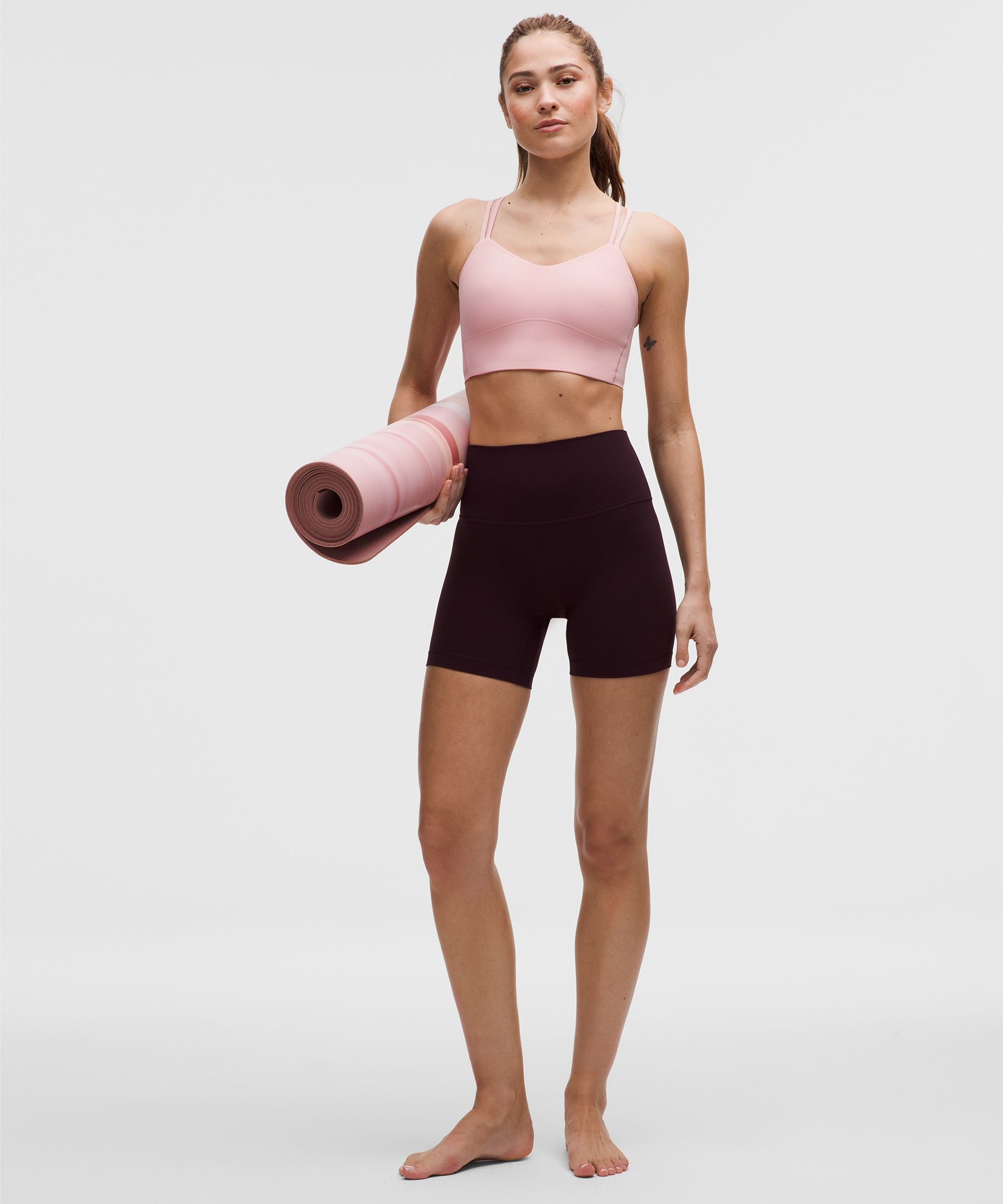 Lululemon Like A Cloud Longline Bra In Pink