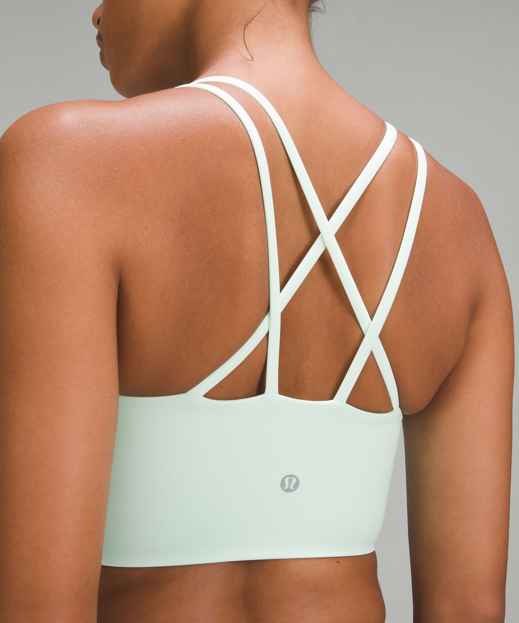 Lululemon Like a Cloud High Neck Long Line Bra Size 6 B/C Medium Olive  00766.